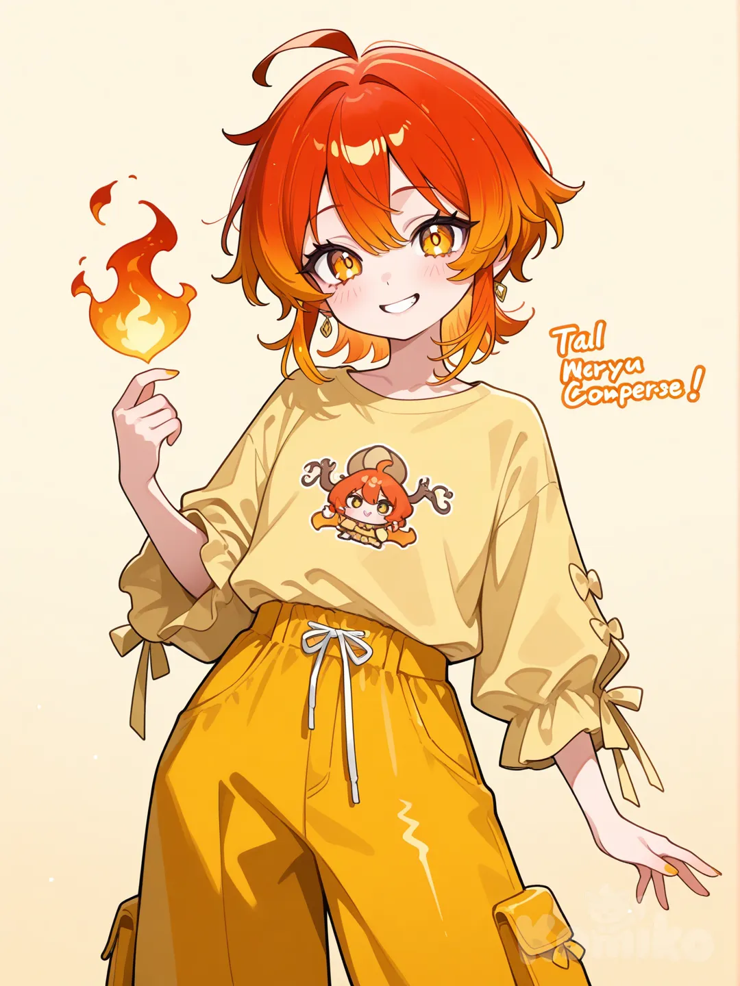 Flame when she first found out her power