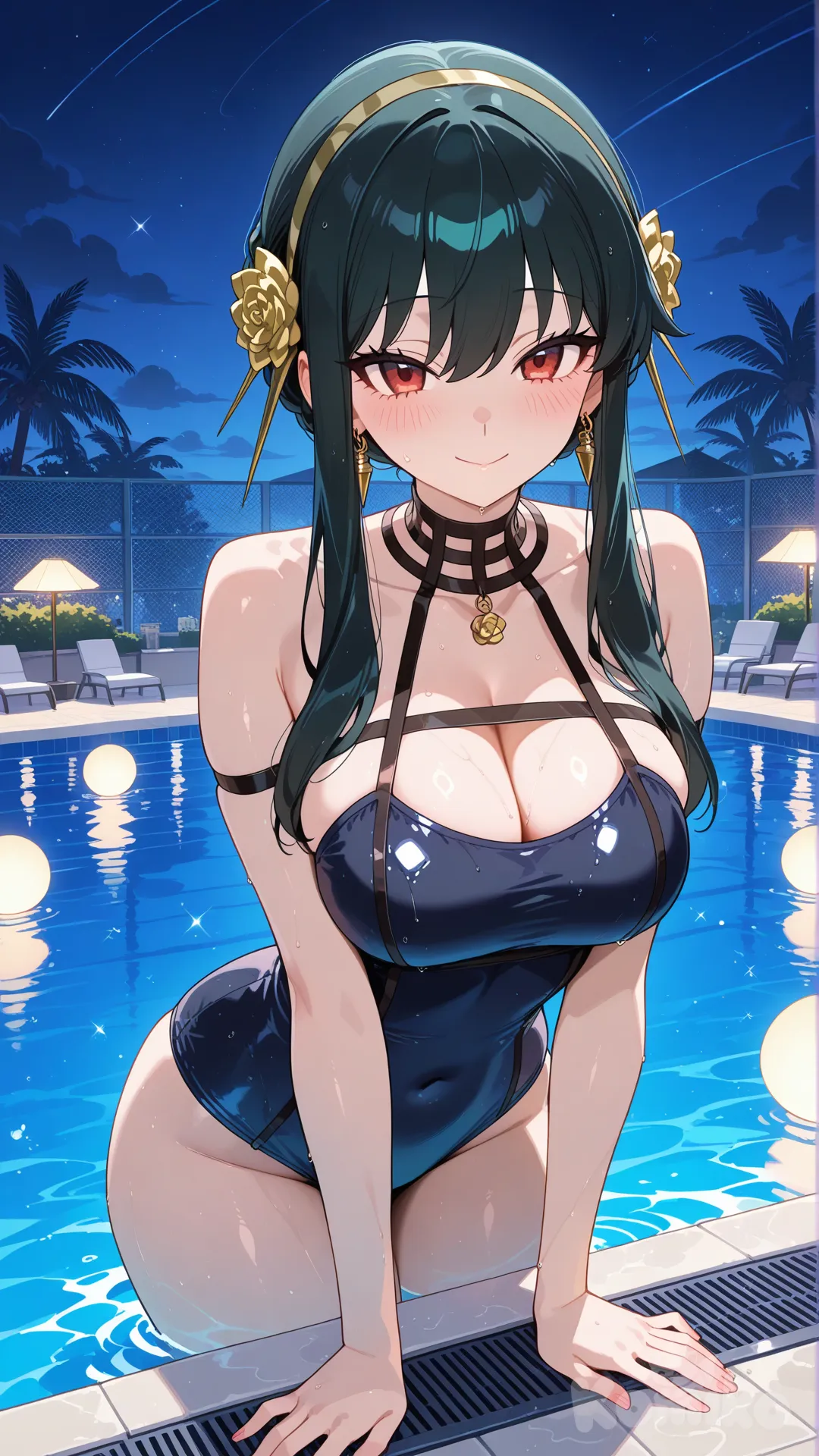 Yor Briar, ナイトプール、水着、ピース