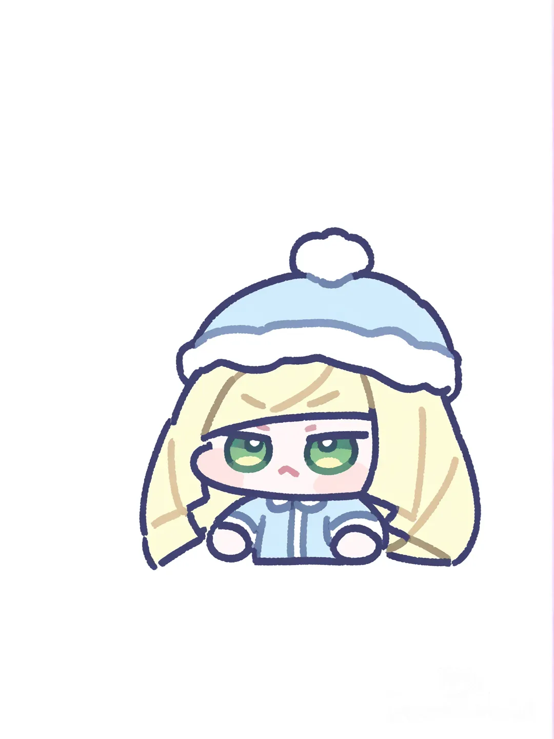 lusamine (pokemon), pajamas, [chibi-sticker-style]