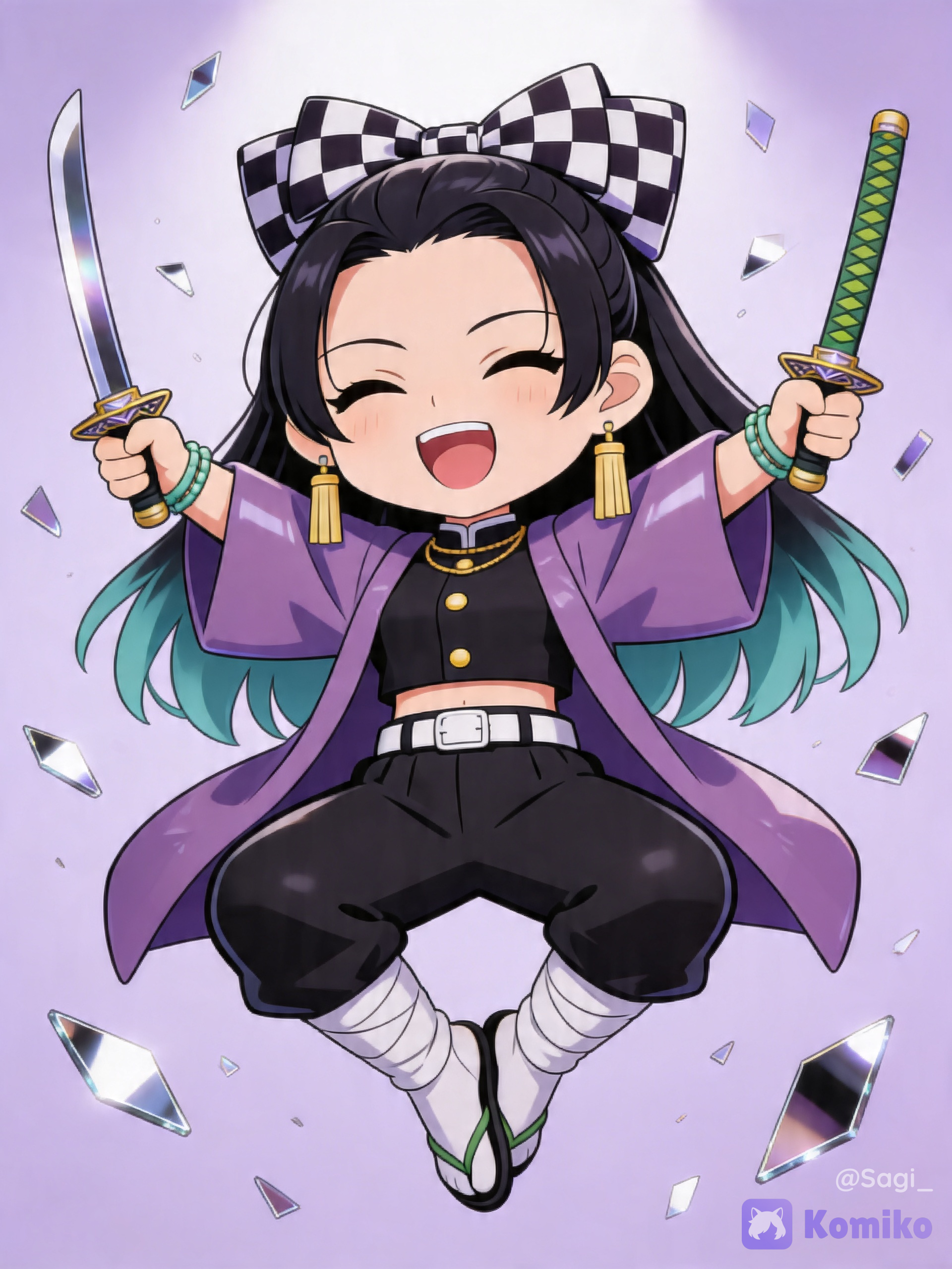 One of her swords is off, but… chibi Kotori!