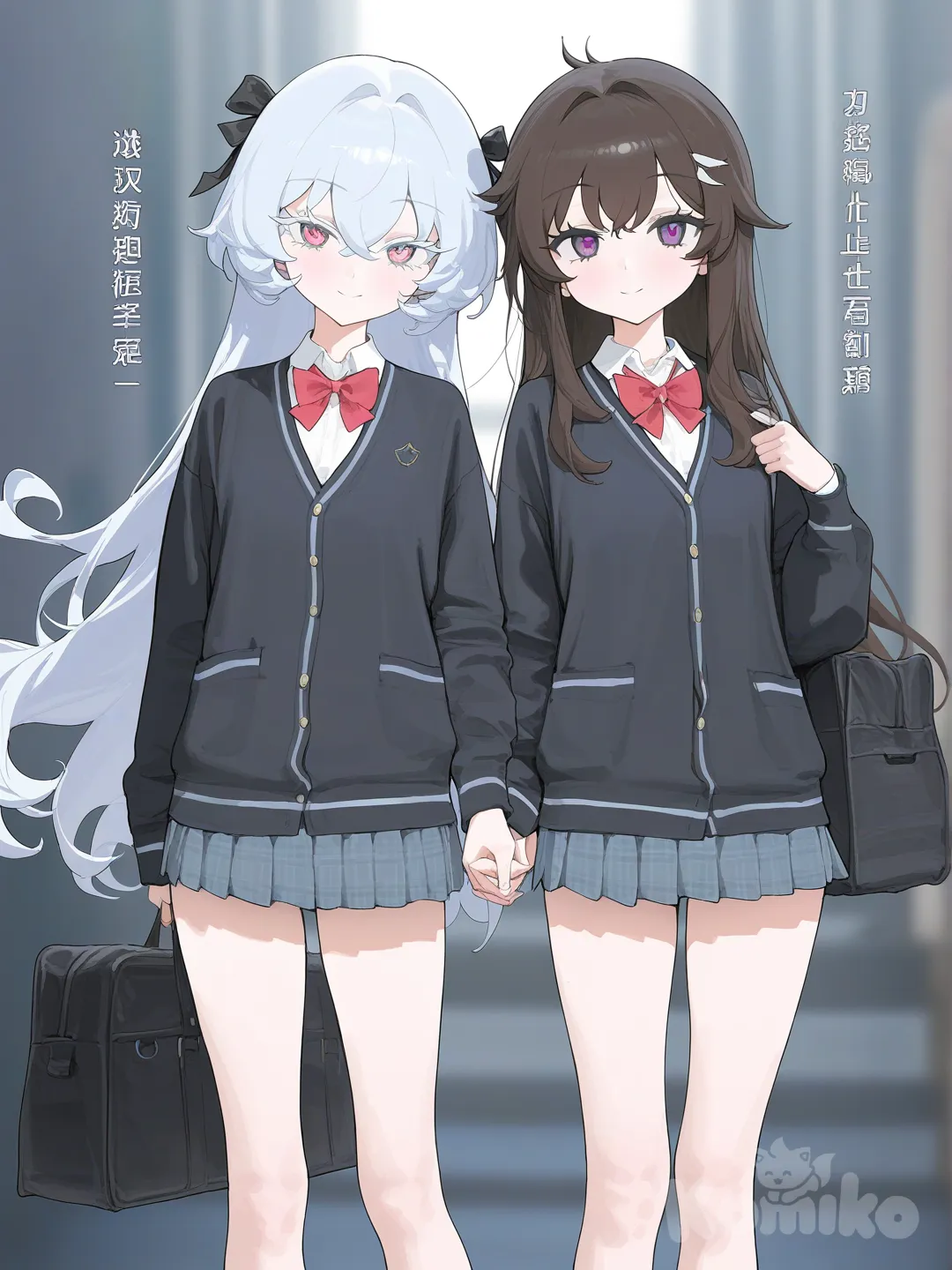 2girls, [vibrant-anime-style]