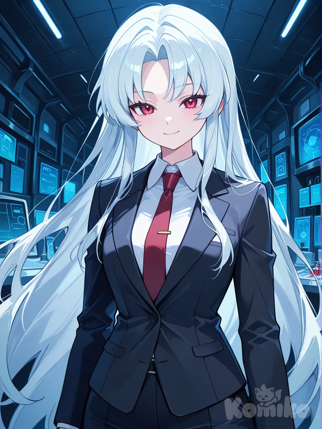 Drawing of an anime girl character from the video game Lobotomy Corporation