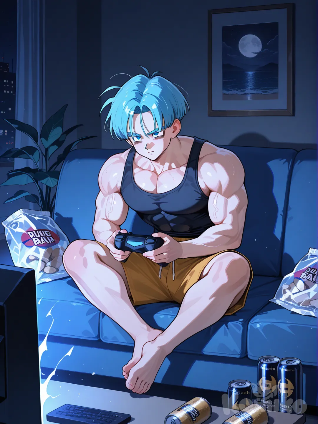 Trunks all night gaming session