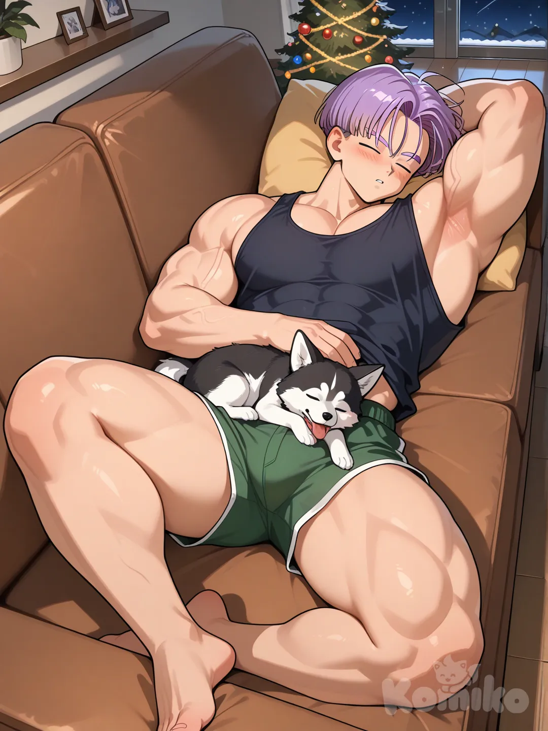 Trunks with puppy