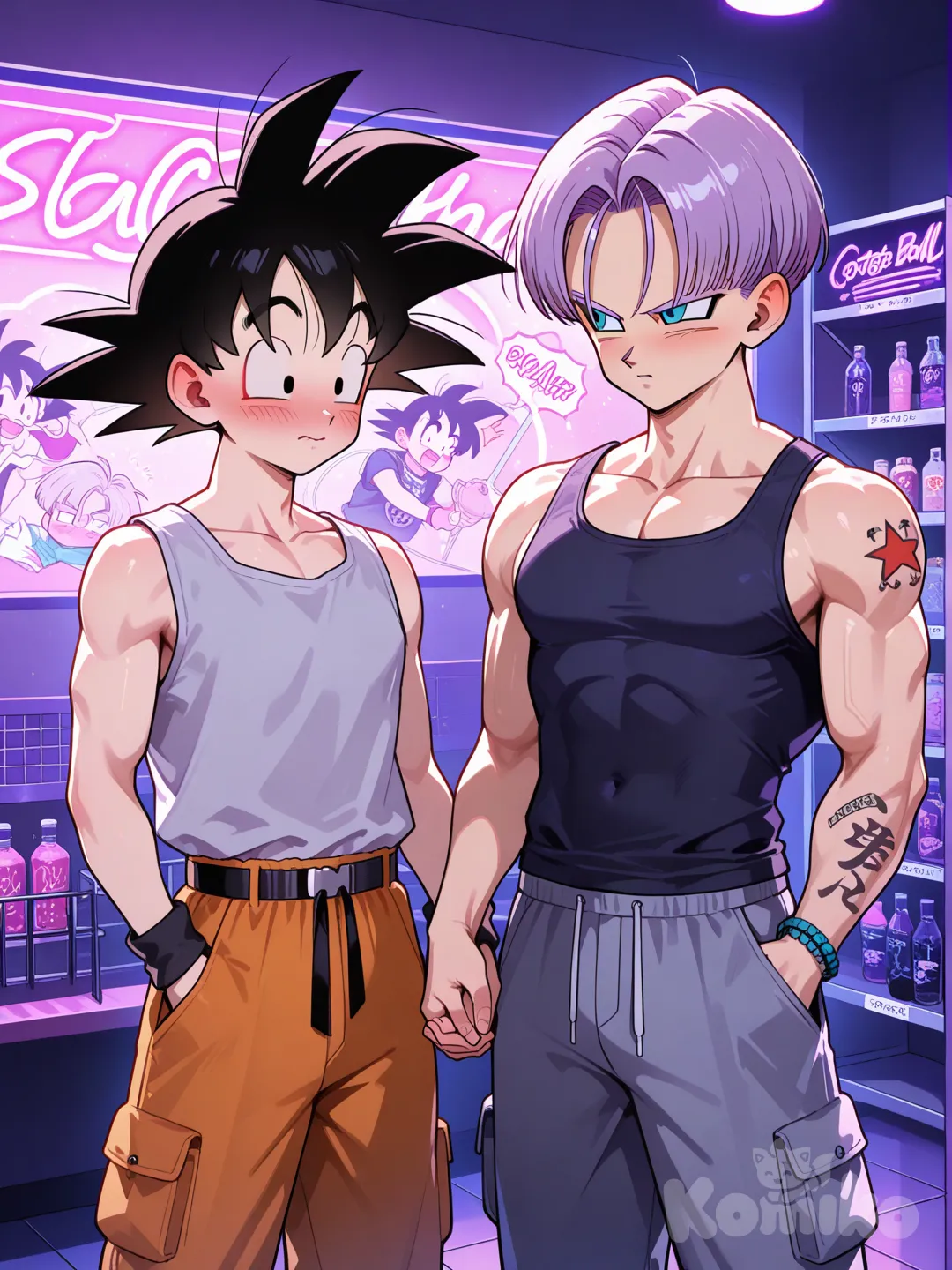 Trunks and Goten shopping