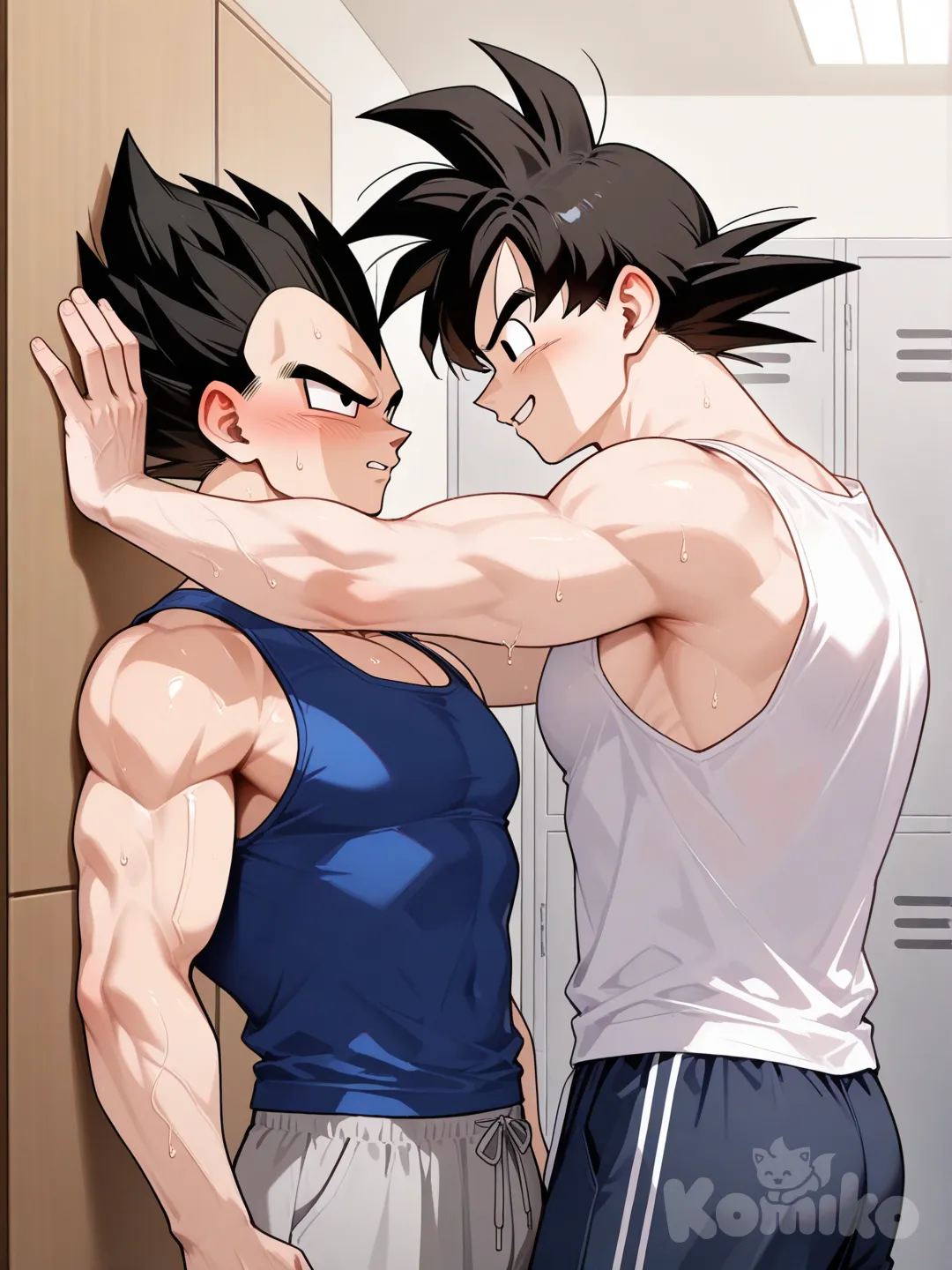 Goku kabedons Vegeta