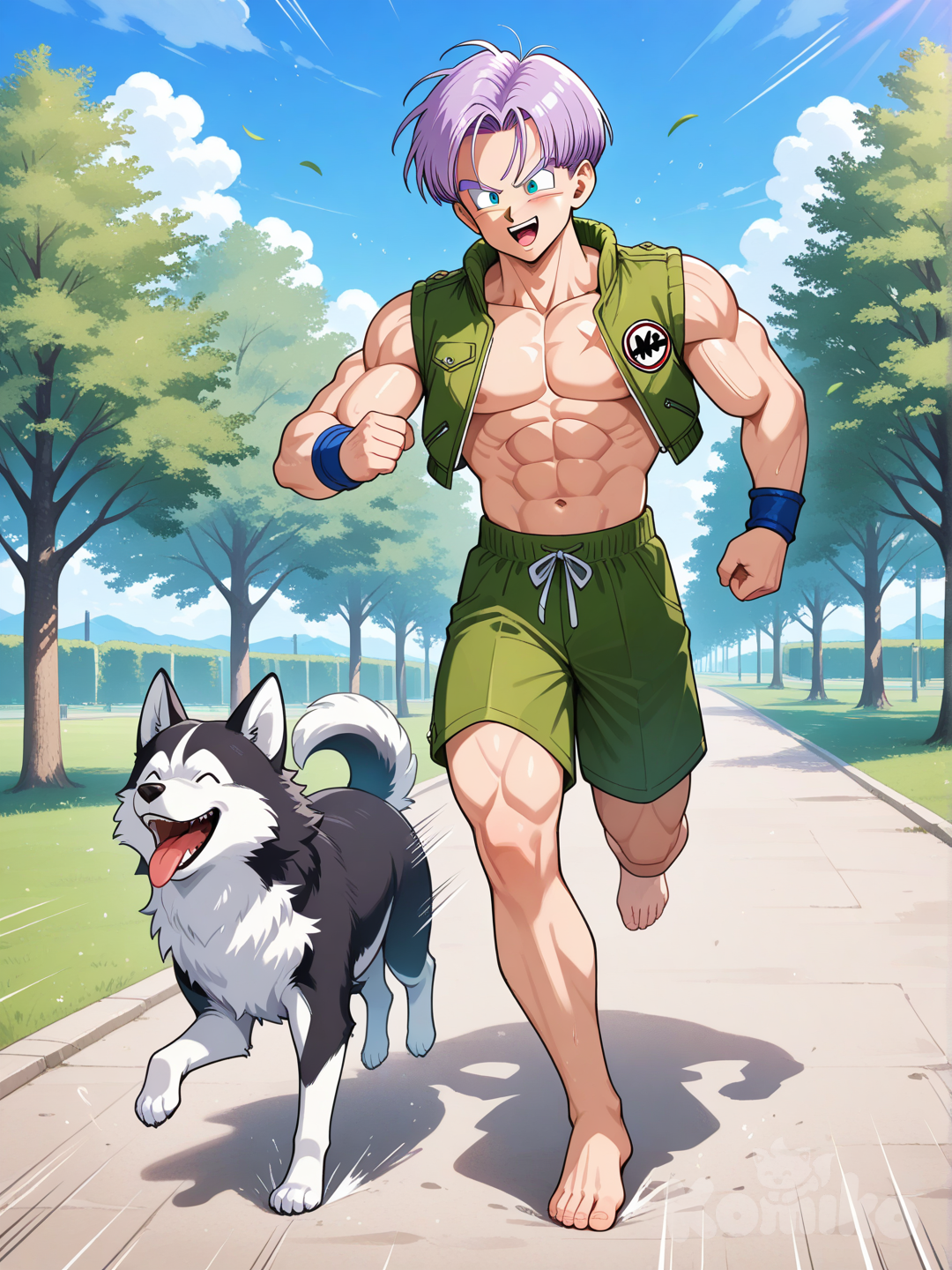 Trunks and his dog