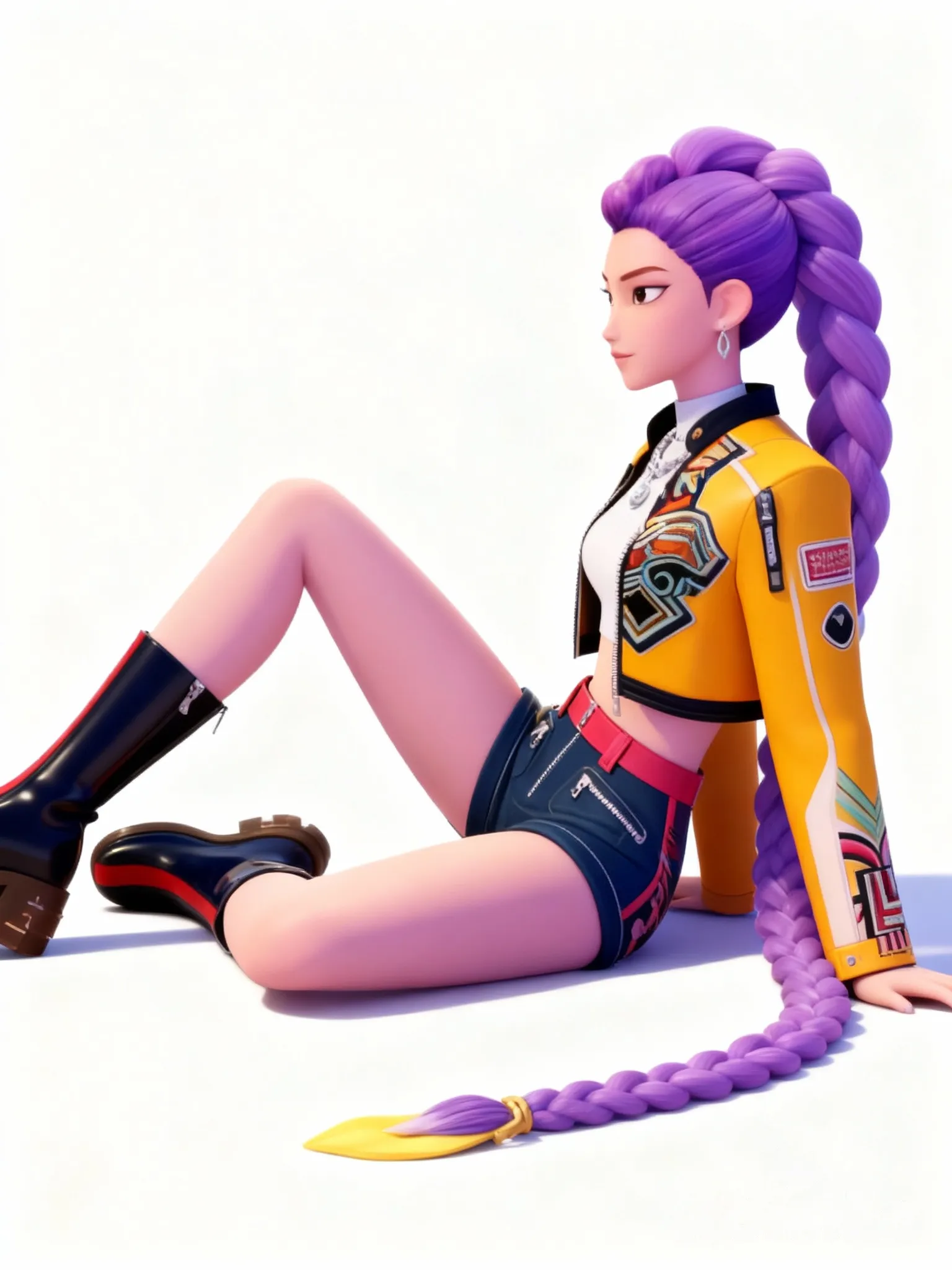 @Rumi, sitting on the ground, side profile photo