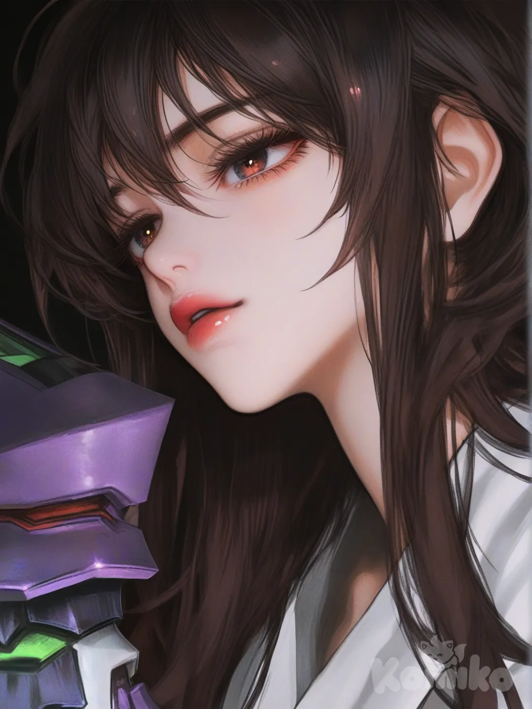 [semi-realistic-portrait-style]，, @Eva_02, @Eva_01