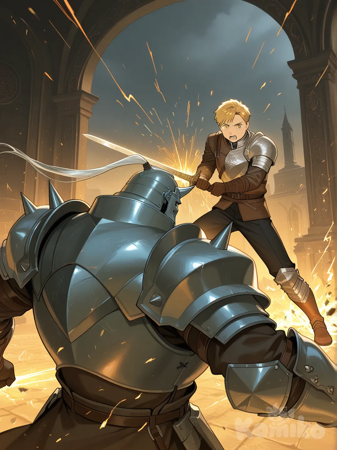 @Tarnished_(Elden_Ring), @Alphonse_Elric，在战斗