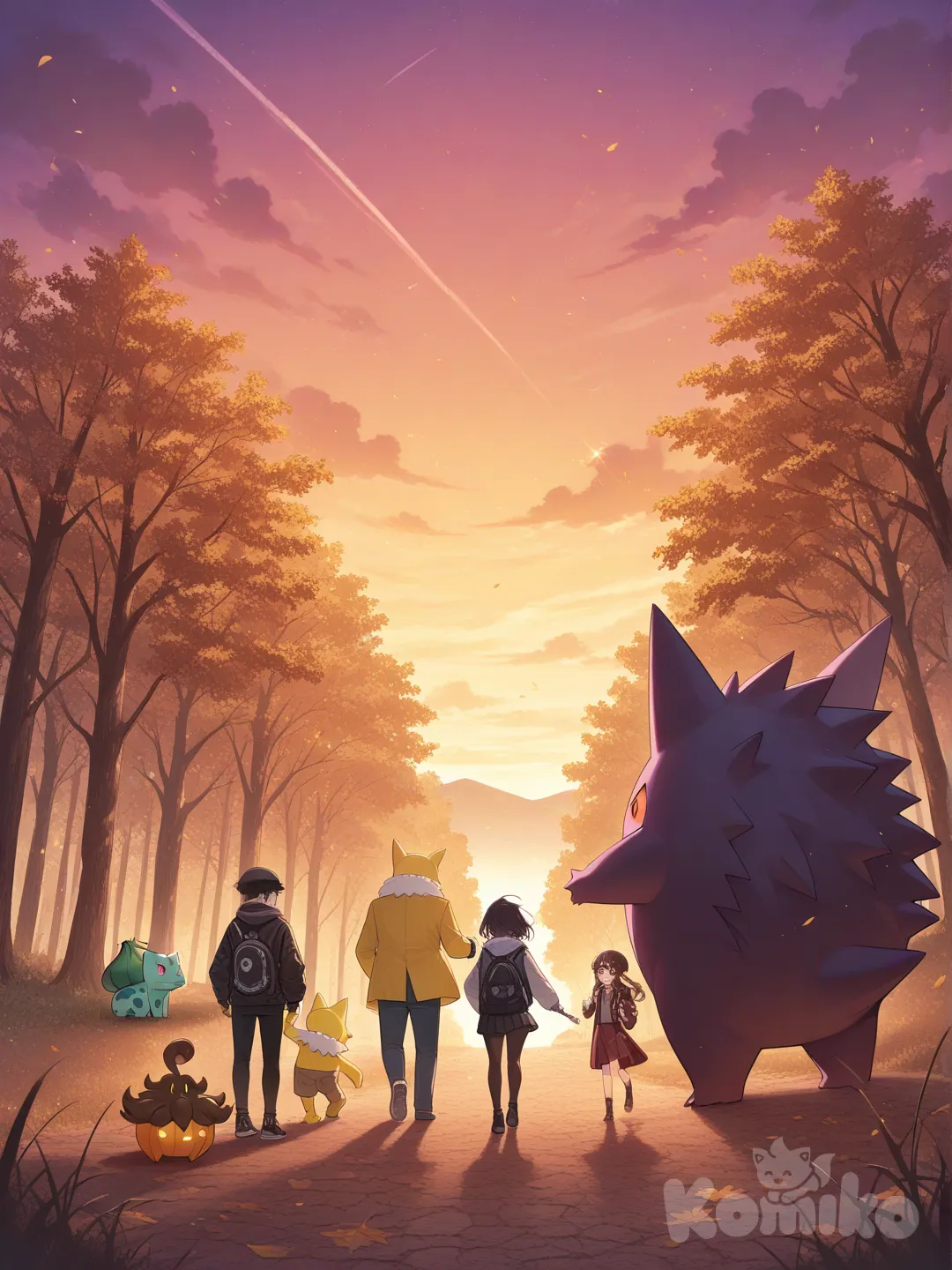 Gengar, Bulbasaur, Hypno, Pumpkaboo