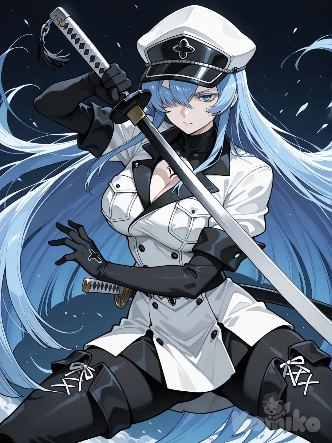 Esdeath lista para el combate