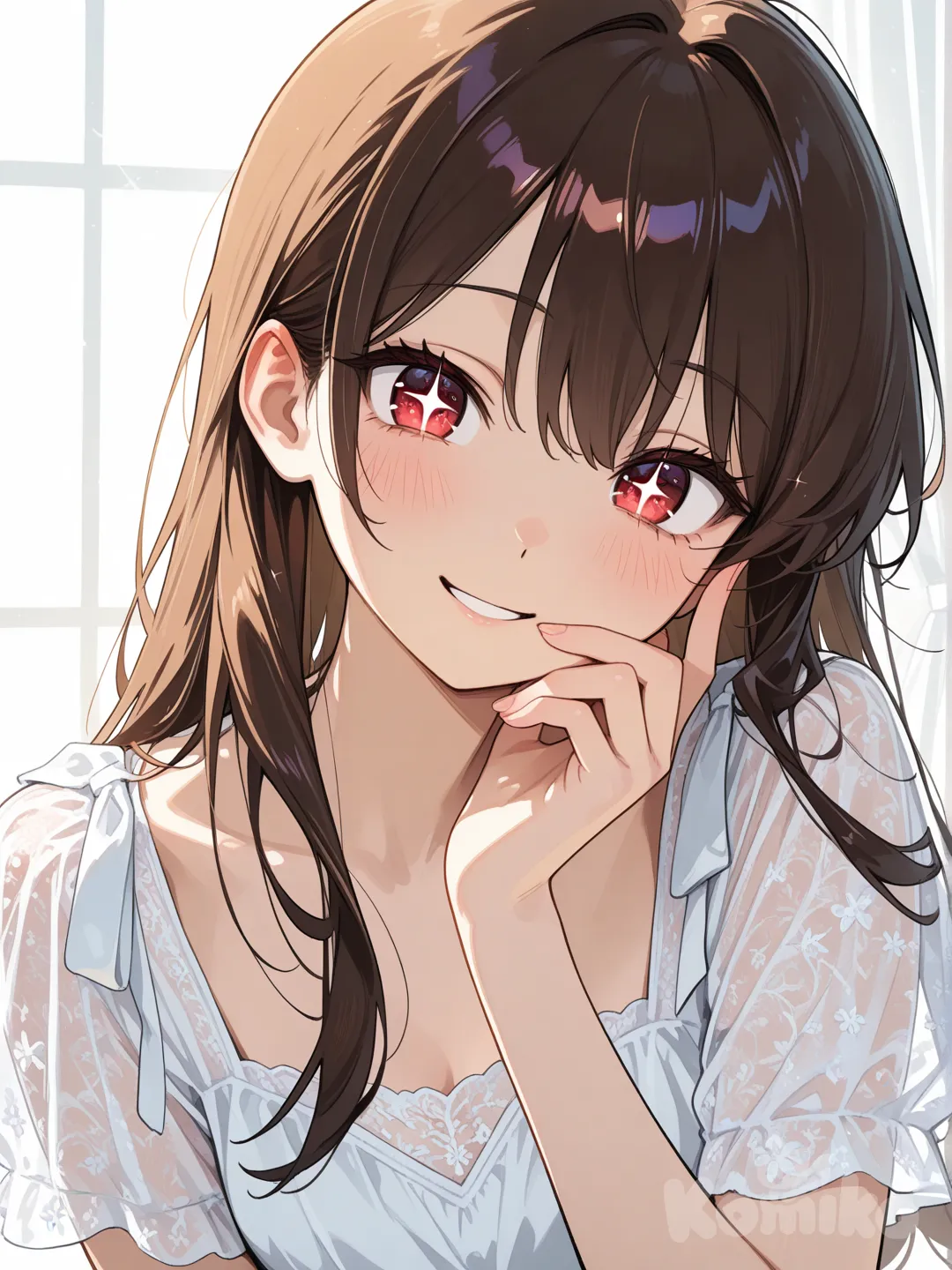 Her charm is not a single note, but a captivating melody. It begins not with any one feature, but with a presence that feels both serene and electric. When she enters a room, she doesn't demand attention; she gently commands it through an effortless grace in her movement—a smooth turn of her head, the elegant line of her posture. Her eyes are the windows to this compelling spirit. They are expressive and intelligent, holding a spark of curiosity and a hint of playful knowing. When she listens, she truly sees you, making you feel like the most fascinating person in the world. Her smile is not just a curve of her lips; it starts as a warm light in those eyes before blossoming fully, genuine and often touched with a subtle, mysterious humor. There's a quiet confidence about her, an inner comfort that radiates outward. It's in the way she wears her clothes—not as armor, but as a natural extension of herself, whether in a simple silk blouse or a casual sundress. Her style is timeless, favoring quality and fit over fleeting trends. But what truly captivates is her mind. She is engaging, with a wit that is sharp yet never cruel, and a passion for ideas that makes conversation with her a delightful journey. She might lean in to make a point, her voice a warm, modulated tone that draws you closer. There's a depth to her—a blend of strength and kindness, ambition and compassion. Her allure is a powerful synthesis: the grace of her form, the intelligence in her gaze, the warmth of her smile, and the substance of her character. It’s an invitation to discover more, a promise that her inner world is as captivating as her exterior. She is, in a word, unforgettable.