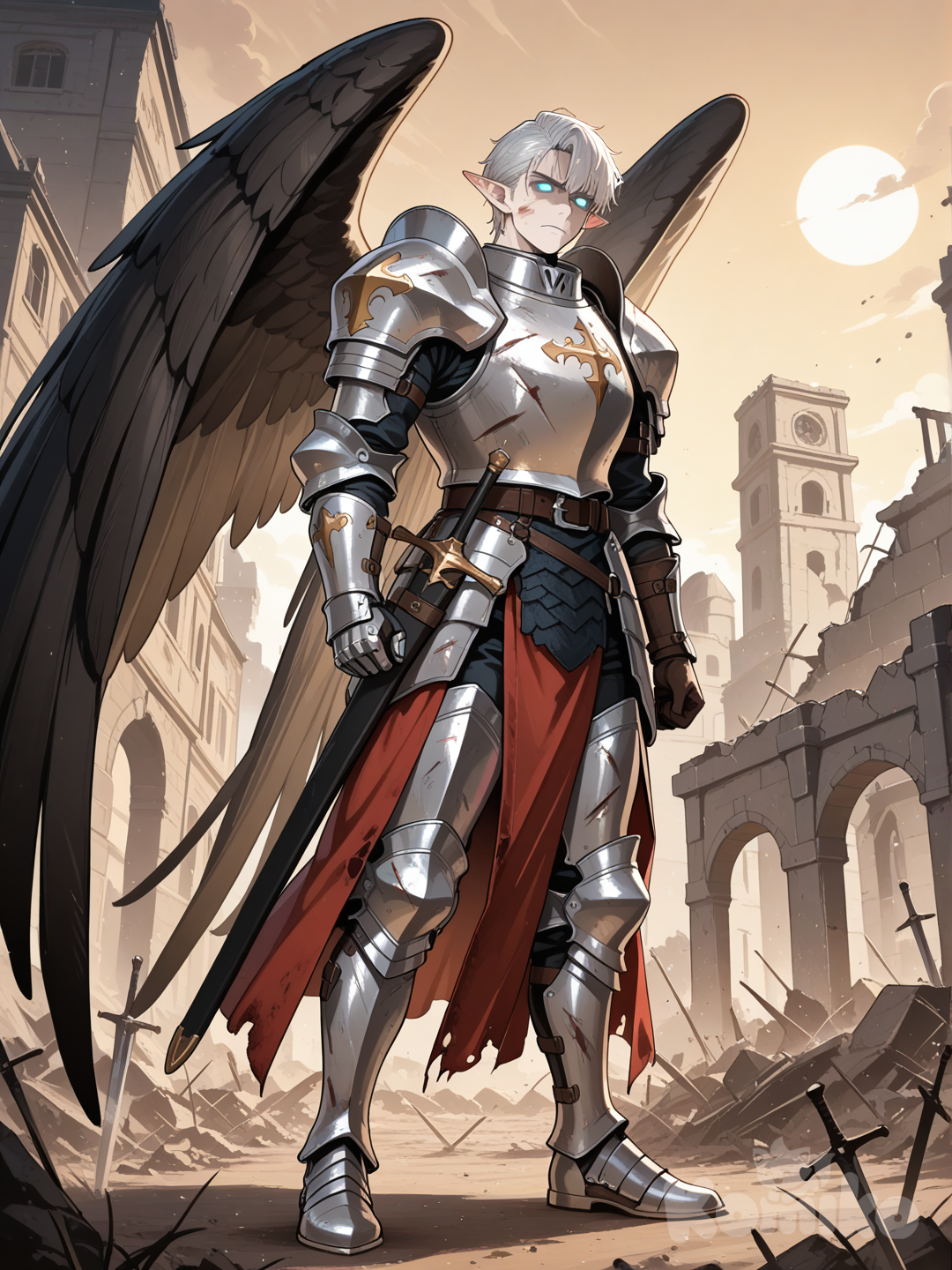 Aasimar elfico para una campaña de DnD