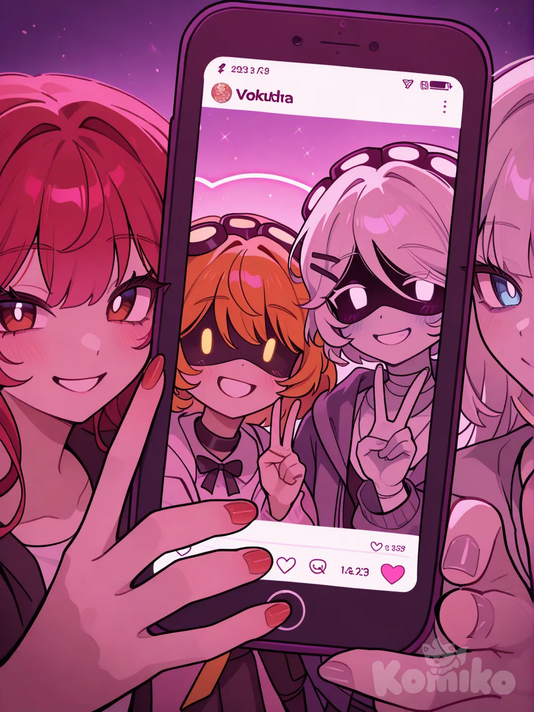 V & J Selfie With The Fans!