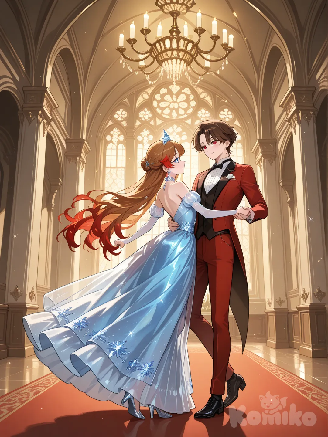 Ella Dancing With Edward the Prince of Fire