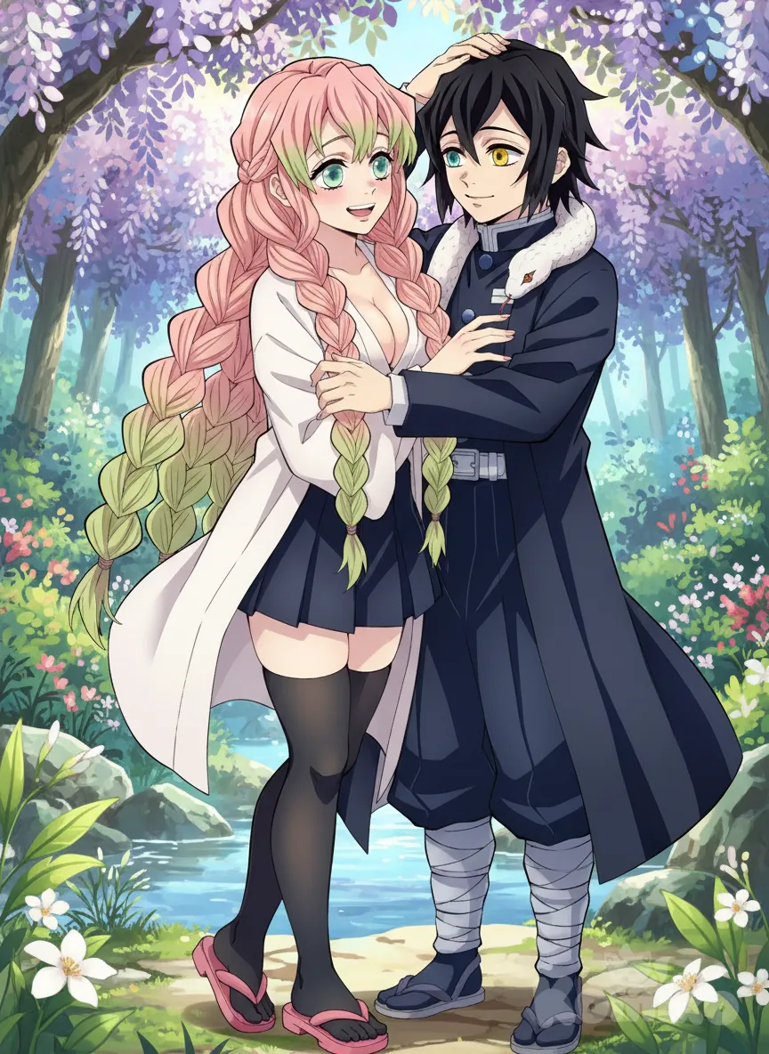 Мицури Канроджи и Обанай Игуро на природе