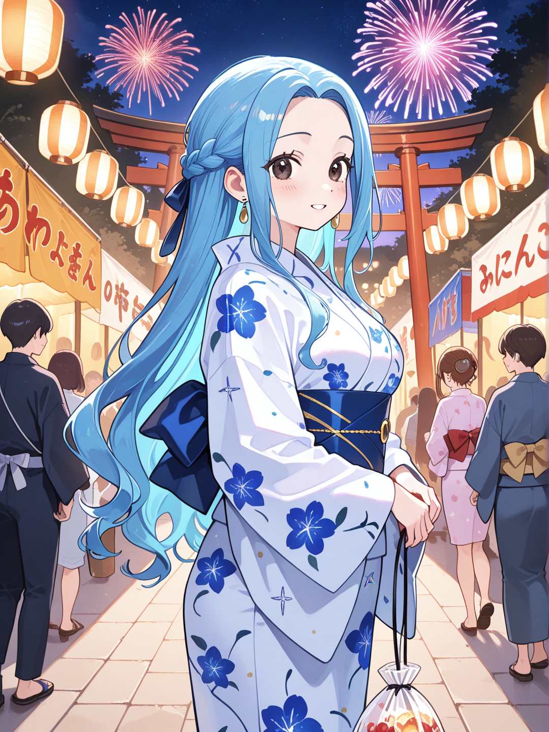 Fireworks and food stalls