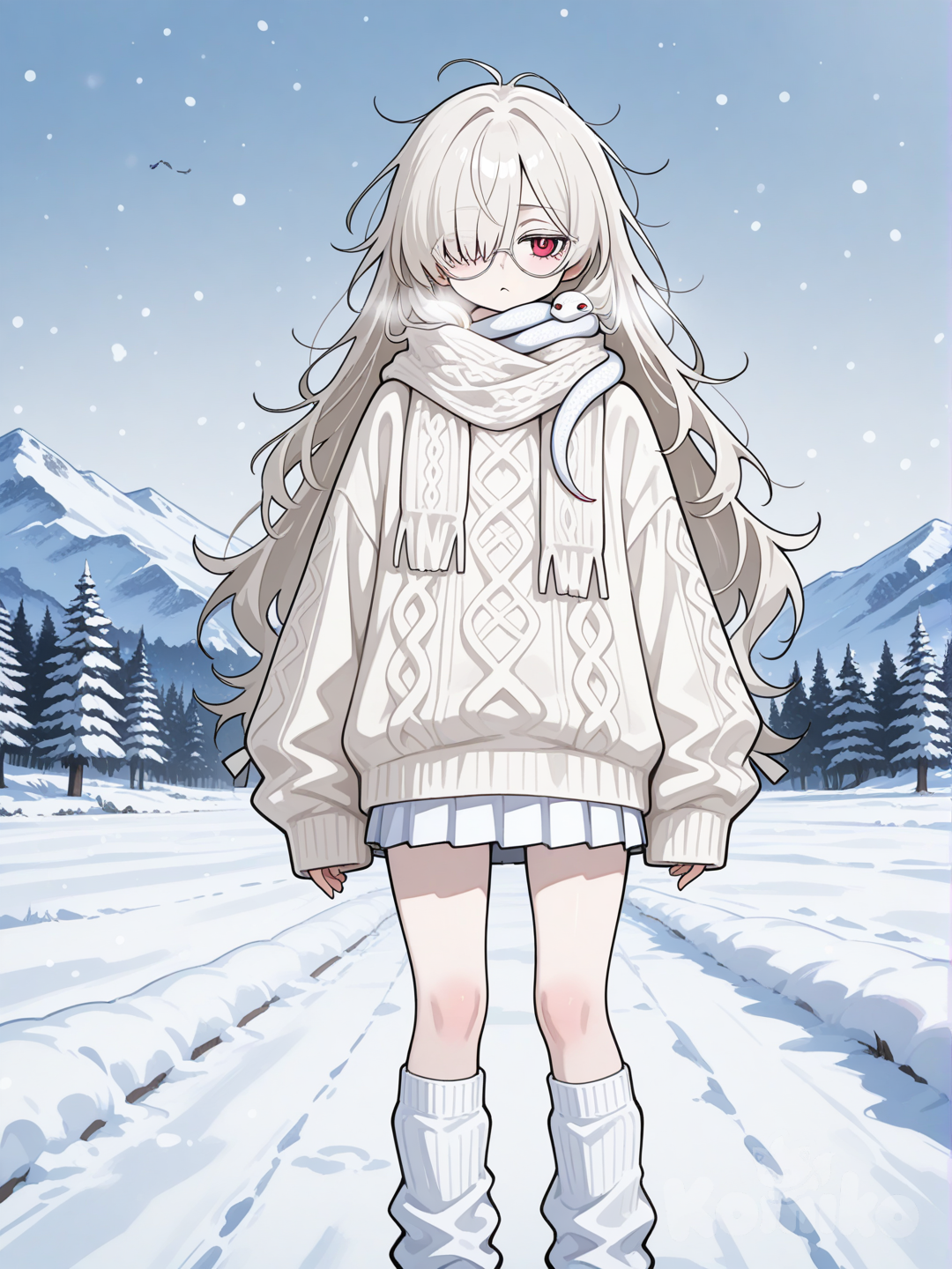 Albino Corn Snake Girl