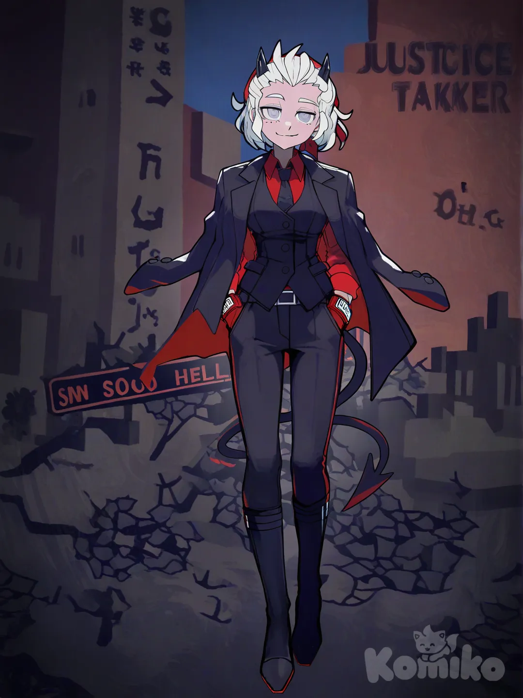 Justice in a black suit hits hella different, woof...