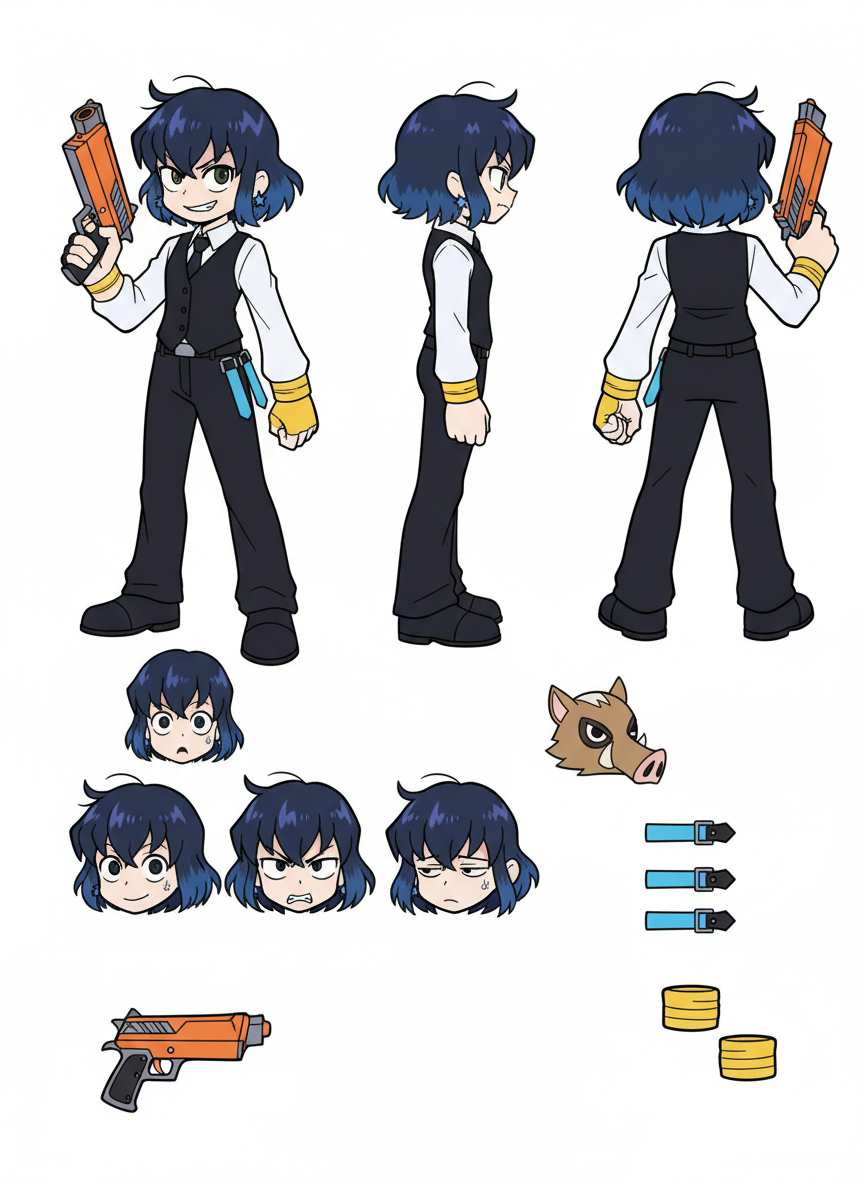 Character sheet for Mafia Inosuke
