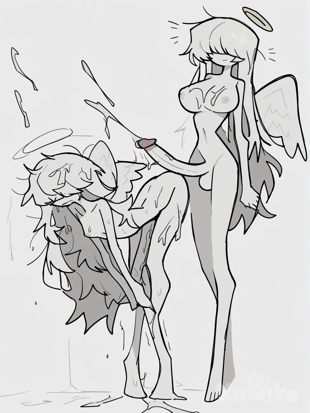 Nsfw Futa angels having a bit of fun