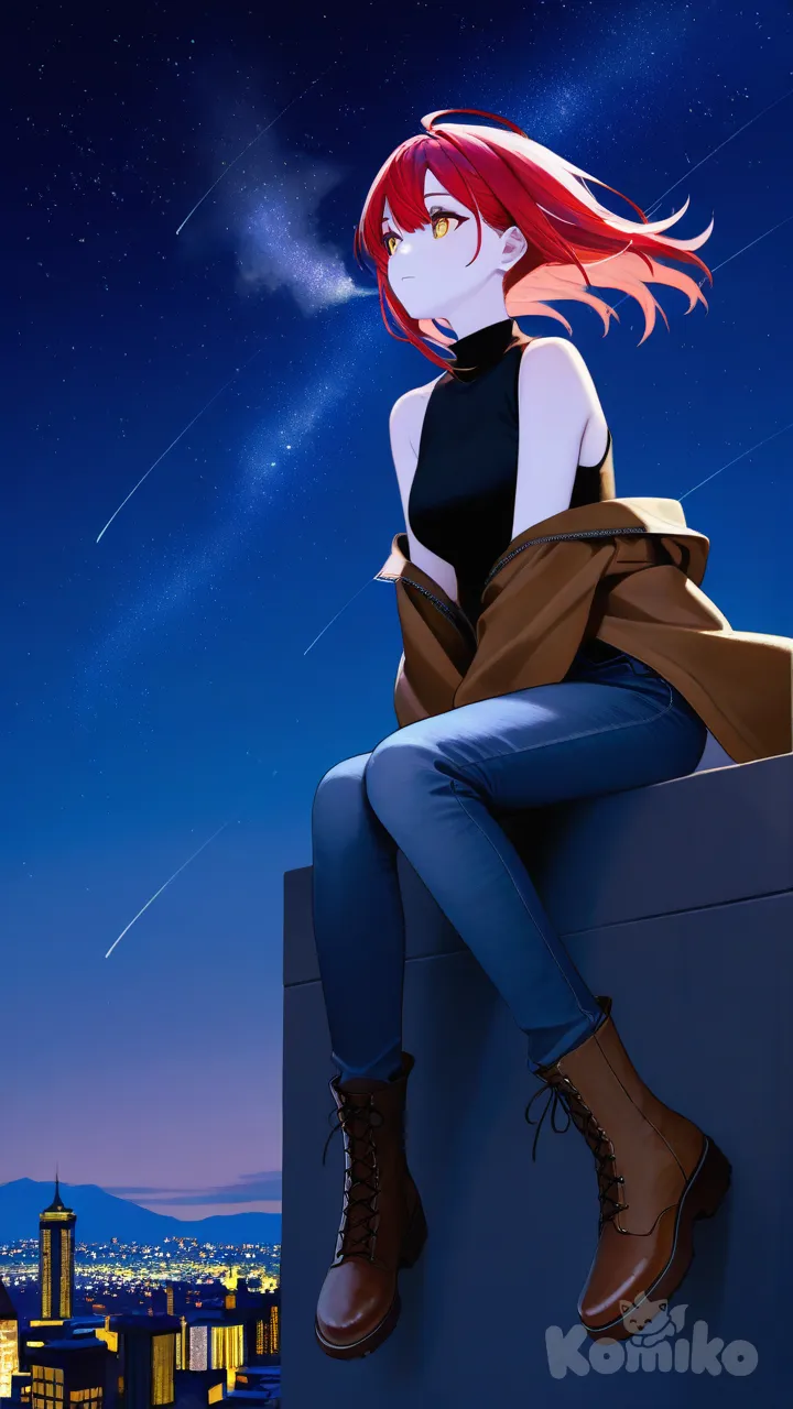 The starry night sky