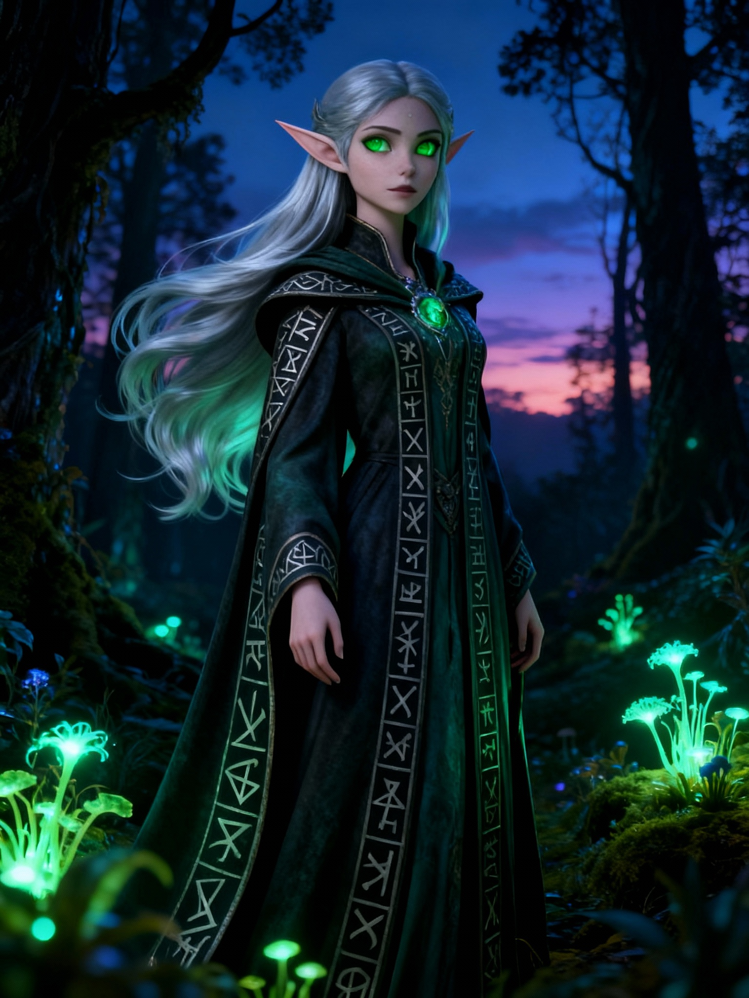 Powerful Elf in Enchanted Forest