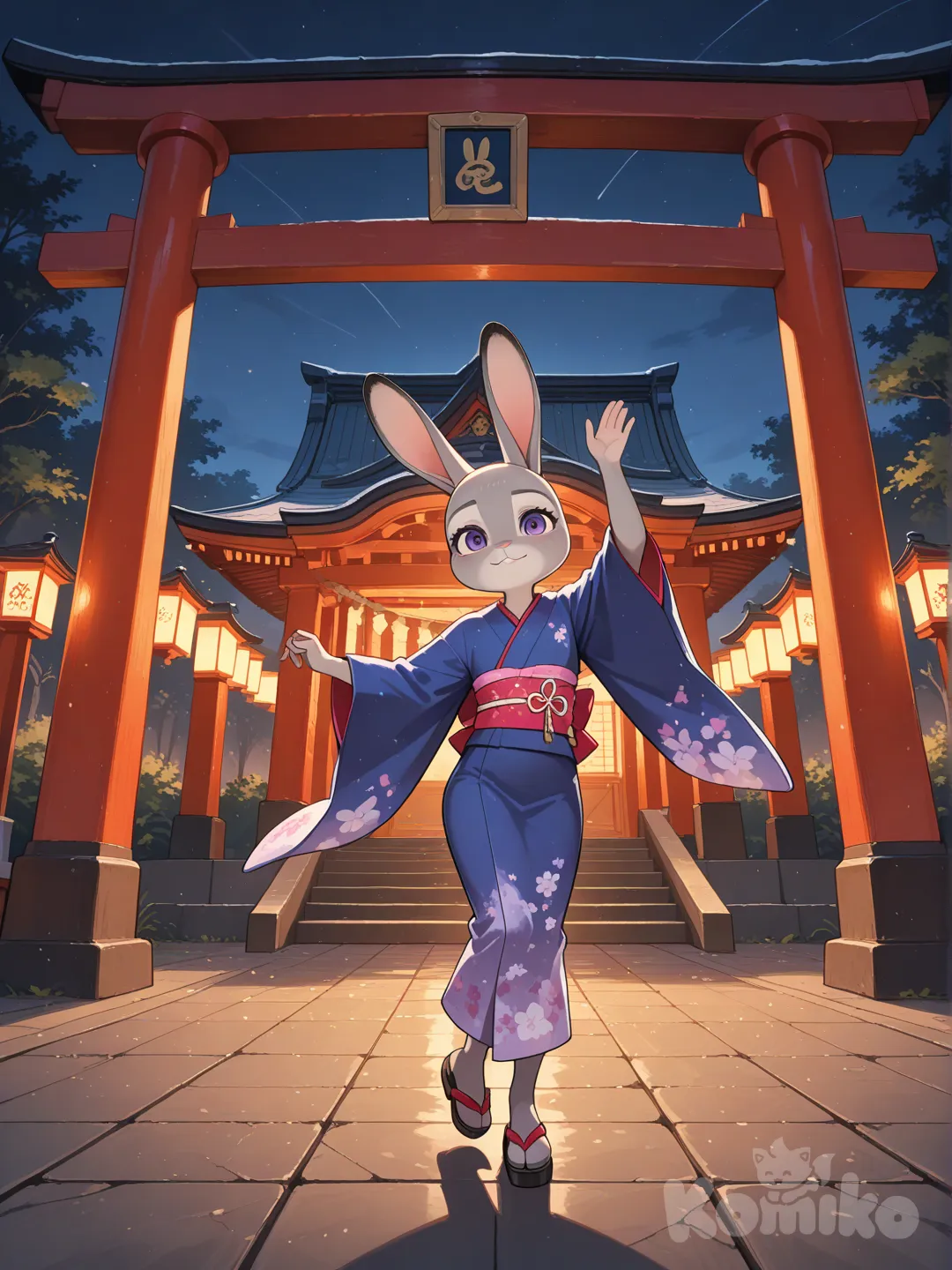 @Judy_Hopps , kimono, temple, dancing