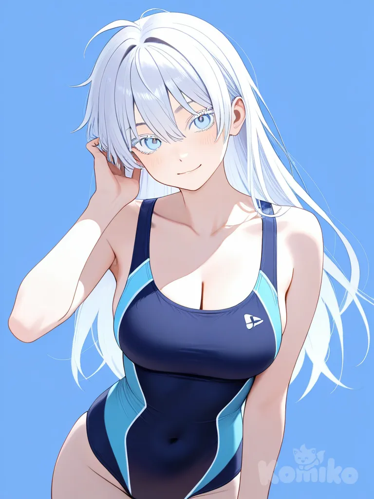 @Gojou_Satoru, long hair, looking at viewer, genderswap (ftm)