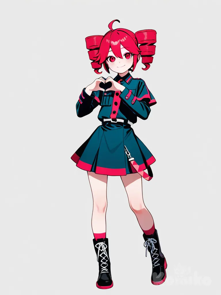 kasane teto, making a heart with your hands