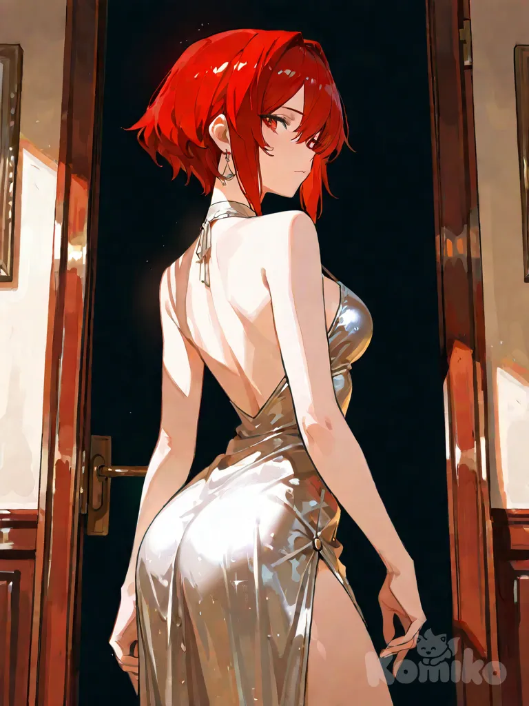 beautiful anime waifu, style, face, highly anime art, [high-gloss-illustration-style], evening dress, 눈 색깔은 하늘색으로 하고 몸매는 글레머 스타일 헤어스타일은 백금발의 긴머리, smile, 1girl 가슴크기는 G컵으로 긴머리의 스타일로 그려줘 정면을 보는 자세로, looking at viewer, clean 베이글녀background