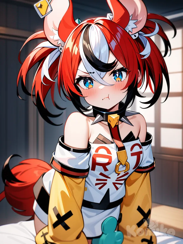 hakos baelz, blush, pout