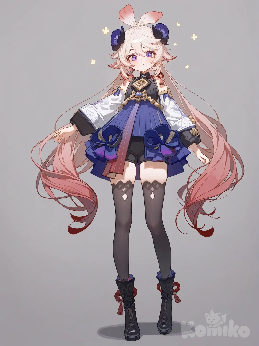 (), expressive eyes, perfect face 1girl, outside, ultra-extreme quality, Masterpiec
e, beautiful, pretty, 1girl, genshin_impact, a genshin_impact oc\ my own character, genshin_impact, looking at the viewer, full body, standing up, with a genshin_impact colorful outfit on, lora:outline xl end:-2,lora:outline xl end:0,lora:outline xl end:2,anime eyes,douyin eyes,high detail eyes,multicolored iris,Colorful hair, [lacquered-illustration-style]