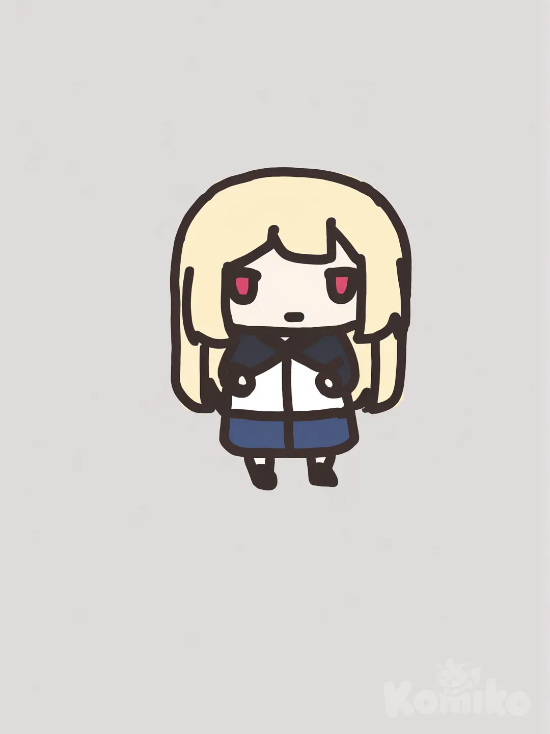 1girl, [doodle-style]