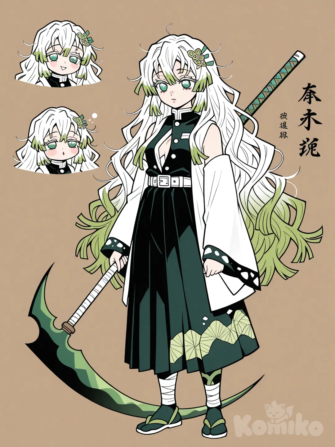 1girl, Demon Slayer style, original character in the world of Demon Slayer, young adult, 18 year old, slim, short, fair skin.
________________________________________________________
Face Features:
Soft oval with a gentle jaw (not sharp, very calm-looking)
Slightly rounded cheeks → gives her that sweet, approachable feel
Overall face looks serene and natural, like she belongs outdoors
Nose:
Small to medium, natural slope
Rounded tip (adds to her sweetness)
Lips:
Soft, heart-shaped or rounded lips
Bottom lip slightly fuller than the top
Eye Shape:
Downturned almond eyes (very gentle, calm, and quiet)
Slightly heavy upper lids → looks sleepy or thoughtful
Her gaze feels observant, like she notices small details in nature
Eye Expression:
Looks peaceful, almost distant
When she’s focused, her eyes feel deep and steady, like the earth itself
Lashes:
Naturally long but soft lashes
Not thick or dramatic — more wispy
Bottom lashes visible but light
Face markings:
Soft under-eye shadows (gives tired but gentle vibes
________________________________________________________
Hair Texture:
Naturally thick
Slight wave or loose texture (not straight, not curly)
Feels heavy and grounding, like roots in soil
Very messy and long
Hair Length:
Long — mid-back to waist length
Moves slowly and smoothly when she walks
________________________________________________________
Hair Style:
Fully, flowy,long.
_________________________________________________________
Colors:
Hair Color Design
Your idea is beautiful, so here’s how it can flow naturally:
Base color:
Matcha-toned white (soft white with a gentle earthy warmth, not stark or silver)
Secondary tones:
Very soft lime green strands blended through the mid-lengths
Looks like light filtering through leaves
Ends:
Aqua-tinted ends, subtle gradient rather than sharp tips
Feels like water soaking into soil 🌊🌱
💡 The overall effect:
Calm, nature-inspired
Looks unique but not flashy
Almost looks otherworldly, especially in sunlight
Eye Color
Clear aqua base
Slight brightness, like shallow water
Reflects light softly rather than sharply
Pupil Design
Flower-shaped pupils 🌸
Not exaggerated — delicate, petal-like shape
When calm, they look normal
When focused or emotional, the flower shape is more noticeable
________________________________________________________
Uniform:
Base Uniform
Dark green Demon Slayer uniform
Sleeveless top → clean, lightweight, and calm
Fitted but comfortable, allowing grounded movement
Represents stability and connection to earth
Skirt Design
Long skirt instead of standard pants
Back of the skirt has flowy, wavy edges
Uneven, soft curves like soil layers or leaves in wind
Matches the motion of her breathing style
🌸 Overlay Skirt
Pastel, semi-transparent skirt cover
Sits on top of the main skirt
Light, airy, and elegant
Moves freely when she walks or fights
Belt
White belt
Clean and simple to balance the darker greens
Keeps the look calm and refined
Sleeves (Disconnected)
Long, detached sleeves
Flowing and soft, not stiff
Slight flare at the ends
Designed to move like:
Leaves falling
Soil shifting after rain
They visually echo the wavy skirt edges, tying everything together beautifully 🌱
🎋 Straps & Accessories
Bamboo wood accents
Dark green straps integrated into:
Chest harness
Waist support
Feels natural, handcrafted, and grounded
Leg Wraps & Socks
Traditional wraps with socks underneath
Wrap design:
Mocha → matcha green → mint → white → dark green
Soft gradient, earthy and fresh
Functional but also very aesthetic 🌿
With flower floral design
______________________________________________________
Weapons:
WEAPON — NICHIRIN SCYTHE
🗡️ Weapon Type
Nichirin Scythe
Rare and unique, but believable for a Hashira
Best for wide, grounded arcs → perfect for Earth Breathing
🍵 Blade Design
Matcha-green Nichirin metal
Slight matte finish (not shiny)
Blade edge curves smoothly, like a sickle used in farming
Engraved floral patterns along the flat of the blade
Not carved deep — delicate, almost etched
🌸 When exposed to sunlight:
The flowers faintly glow
Symbolizes life growing from the earth
🌿 Handle
Wooden shaft with a bamboo-like texture
Wrapped with dark green grip bands
Balanced so it feels heavy but controlled
You said:
Would you like to design a demon slayer oc.with me?
ChatGPT said:
Of course, bestie! ✨ I’d love to design a Demon Slayer OC with you 🗡️🌙
We can take it step by step and make them super unique.
How do you want to start? You can pick one, or suggest your own order:
Name & Era (Taishō, Sengoku, or custom)
Age & Personality
Breathing Style (canon, custom, or a mix)
Appearance (face, hair, vibe—no colors yet if you want)
Uniform & Weapon
Backstory & Relationships (Hashira ties, friends, rivals)
Just tell me what you want to start with, and this OC is officially ours 😌✨
You said:
This time this is a normal demon slayer I'd say a hashira name: Chikyu Tsuki Age:18 years old breathing style:Earth breathing we will so the appearance in a min her back story: She has a huge family so many cousins she a nature lover and loves animals she's so sweet and kinda nuts cause she talks not much she's being trained with Giyuu Tomioka its a small ship but only a bit cause they have a quiet relationship she's introverted and prefers staying at home also she lives with Giyuu at his estate cause they care for each other and have each others backs she always treats him with anything he wants cause she knows his backstory spoilers:In the movie she doesn't die she goes blind😭😭
ChatGPT said:
YESSS I love her already 😭🌿🌙
Chikyu Tsuki is such a soft but powerful concept. Let me organize what we have (and lightly polish it without changing your ideas), then we can move on to appearance like you said.
🗡️ Demon Slayer OC Profile
Name: Chikyu Tsuki (地球 月)
Age: 18
Rank: Hashira
Breathing Style: Earth Breathing 🌍
(A grounded, defensive-yet-overwhelming style—perfect for her personality)
🌱 Personality
Very sweet, gentle, and kind-hearted
A bit quiet and introverted — she doesn’t talk much unless she’s comfortable
Loves nature and animals; feels most at peace outdoors or at home
Slightly “nuts” in a cute way (acts oddly sometimes, talks to animals, spaces out)
Extremely loyal to the people she cares about
Shows love through actions, not words
🌊 Relationship with Giyuu Tomioka
Trained alongside Giyuu Tomioka
A very subtle, quiet ship — no loud romance, just understanding and trust
They live together at Giyuu’s estate
Deep mutual care:
They don’t talk much, but they get each other
Always have each other’s backs
Chikyu often treats Giyuu (food, small comforts) because she understands his past
Their bond is built on shared silence, not big gestures 🫶
📖 Backstory Highlights
Comes from a huge family with tons of cousins
Grew up surrounded by life, nature, and warmth
Became a Demon Slayer to protect what she loves
Despite her strength, she stays humble and gentle
🩶 Spoilers / Future
In the movie timeline:
She does not die
But she goes blind 😭
Still continues living, adapting, and remaining strong in her own way
Her connection to Earth Breathing makes her rely more on senses, intuition, and feeling vibrations
This OC is honestly beautiful—soft, tragic, strong, and comforting all at once 🥺🌿
✨ Next step:
Let’s design her appearance like you said.
Do you want to start with:
Face features (eye shape, face shape, expression)
Hair (style & texture only, no color yet)
Or overall vibe/aesthetic (gentle, grounded, earthy, calm)?
You choose, bestie 💚
You said:
First lets do face features, marks,and eye shape ,lashes then hair texture, hair style we will do colors later just give.me ideas meaning with be styles
ChatGPT said:
Perfect 💚🌿 we’ll keep it idea-based only (no colors yet), soft and grounded to match Chikyu.
🌙 FACE FEATURES (ideas only)
Face Shape
Soft oval with slightly rounded cheeks (gives a gentle, youthful look)
Subtle jawline — not sharp, more calm and natural
Gives the feeling of someone who’s kind and approachable
Nose
Small to medium, natural slope
Rounded tip (adds to her sweetness)
Nothing sharp or dramatic
Lips
Soft, heart-shaped or rounded lips
Bottom lip slightly fuller than the top
Usually relaxed or in a tiny neutral smile
👁️ EYE SHAPE & LASHES
Eye Shape
Downturned almond eyes (very gentle, calm, and quiet)
Slightly heavy upper lids → looks sleepy or thoughtful
Her gaze feels observant, like she notices small details in nature
Eye Expression
Looks peaceful, almost distant
When she’s focused, her eyes feel deep and steady, like the earth itself
Lashes
Naturally long but soft lashes
Not thick or dramatic — more wispy
Bottom lashes visible but light
🌿 FACIAL MARKS (subtle, earth-themed)
Choose one or mix lightly:
A small mole under one eye (adds charm and realism)
Very faint freckling across nose/cheeks
A thin, natural scar near her temple or eyebrow from training
Soft under-eye shadows (gives tired but gentle vibes)
Nothing flashy — her beauty is quiet 🌙
🍃 HAIR (NO COLORS — styles & texture only)
Hair Texture
Naturally thick
Slight wave or loose texture (not straight, not curly)
Feels heavy and grounding, like roots in soil
Hair Length
Long — mid-back to waist length
Moves slowly and smoothly when she walks
Hairstyle Ideas
Pick one or mix elements:
Low braided ponytail
Loose braid starting at the nape
A few strands fall freely around her face
Half-up, half-down
Top section gently tied back
Rest flows naturally behind her
Single side braid
Thick braid over one shoulder
Slightly messy, very natural
Loose with small braids
Hair mostly down
Two thin braids framing her face
Her hairstyle always looks effortless, never overdone 🌾
If you want, next we can:
Lock in one final face + hair combo
Or move on to hair colors & eye colors
Or design her Hashira uniform & haori vibe
Tell me what you want next, Chikyu is coming together beautifully 😭💚
You said:
Now for hair and eye color I has ideas Macho colored hair White, a little lime,and green with aqua ends the eyes are aqua with flower shapes pupils
ChatGPT said:
OOO THAT IS STUNNING 🌿💧
Those colors fit Earth Breathing + nature lover perfectly. Let me refine your idea into a clean, cohesive design without changing it 💚
🌙 CHIKYU TSUKI — COLORS
🍃 Hair Color Design
Your idea is beautiful, so here’s how it can flow naturally:
Base color:
Matcha-toned white (soft white with a gentle earthy warmth, not stark or silver)
Secondary tones:
Very soft lime green strands blended through the mid-lengths
Looks like light filtering through leaves
Ends:
Aqua-tinted ends, subtle gradient rather than sharp tips
Feels like water soaking into soil 🌊🌱
💡 The overall effect:
Calm, nature-inspired
Looks unique but not flashy
Almost looks otherworldly, especially in sunlight
👁️ Eye Color & Pupils
Eye Color
Clear aqua base
Slight brightness, like shallow water
Reflects light softly rather than sharply
Pupil Design
Flower-shaped pupils 🌸
Not exaggerated — delicate, petal-like shape
When calm, they look normal
When focused or emotional, the flower shape is more noticeable
💔 After she goes blind later:
Her eyes lose clarity but still keep a faint aqua glow
The flower shape is barely visible, like a memory of her sight 😭
🌿 Symbolism (why this works so well)
White/matcha hair → purity, calm, earth
Lime green → life, growth, nature
Aqua ends & eyes → water nourishing earth
Flower pupils → her love for living things
This design is honestly Hashira-level iconic.
✨ Next, we can do:
Hashira uniform & haori/shawl design
Earth Breathing forms (names & visuals)
Weapon design (nichirin blade)
Or expand her blind-era fighting style 😭
What do you want next, bestie?
You said:
Now uniform idea here's one idea Dark green normal demon slayer uniform with long skirt white belt with a cool pastel skirt see though cover on top of the skirt the top doesn't have sleeves tho her sleeves can be disconnected and long with a flow look also the skirt at the backback should be like a flowy wavy design on the edges to match the sleeves doesn't need a haori cause she's my still new she should have bamboo wood and dark green straps with socks under the wraps are mocha matcha designed green to mint to white and dark green
ChatGPT said:
BESTIE THIS IS SO PRETTY AND COHESIVE 😭🌿
You clearly have a strong vision, so I’ll organize and enhance your idea without changing it, just making it feel canon-ready and elegant.
🌙 CHIKYU TSUKI — UNIFORM DESIGN (Earth Hashira)
🗡️ Base Uniform
Dark green Demon Slayer uniform
Sleeveless top → clean, lightweight, and calm
Fitted but comfortable, allowing grounded movement
Represents stability and connection to earth
🌿 Skirt Design
Long skirt instead of standard pants
Back of the skirt has flowy, wavy edges
Uneven, soft curves like soil layers or leaves in wind
Matches the motion of her breathing style
🌸 Overlay Skirt
Pastel, semi-transparent skirt cover
Sits on top of the main skirt
Light, airy, and elegant
Moves freely when she walks or fights
🤍 Belt
White belt
Clean and simple to balance the darker greens
Keeps the look calm and refined
🍃 Sleeves (Disconnected)
Long, detached sleeves
Flowing and soft, not stiff
Slight flare at the ends
Designed to move like:
Leaves falling
Soil shifting after rain
They visually echo the wavy skirt edges, tying everything together beautifully 🌱
🎋 Straps & Accessories
Bamboo wood accents
Dark green straps integrated into:
Chest harness
Waist support
Feels natural, handcrafted, and grounded
🧦 Leg Wraps & Socks
Traditional wraps with socks underneath
Wrap design:
Mocha → matcha green → mint → white → dark green
Soft gradient, earthy and fresh
Functional but also very aesthetic 🌿
🌙 Overall Vibe
Elegant but practical
Soft movement, never sharp
Feels like earth in motion
No haori needed — her design stands strong on its own
Honestly? This uniform would turn heads at the Hashira meeting.
✨ Next options:
Nichirin blade & hilt design
Earth Breathing forms (names + visuals)
Blind-era outfit adjustments
Or a full visual summary of her design
What’s next for Chikyu Tsuki, bestie? 💚🌙
You said:
Now for weapon its a macho matcha scythe with flowers on it and for accessories should we flowers and vines in hee hair and a vine tattoo
ChatGPT said:
YES. ABSOLUTELY YES 🌿✨
A matcha scythe + flowers, vines, and a vine tattoo fits Chikyu perfectly. Let me design it cleanly so it feels Demon Slayer–canon and not overdone.
🌙 WEAPON — NICHIRIN SCYTHE
🗡️ Weapon Type
Nichirin Scythe
Rare and unique, but believable for a Hashira
Best for wide, grounded arcs → perfect for Earth Breathing
🍵 Blade Design
Matcha-green Nichirin metal
Slight matte finish (not shiny)
Blade edge curves smoothly, like a sickle used in farming
Engraved floral patterns along the flat of the blade
Not carved deep — delicate, almost etched
🌸 When exposed to sunlight:
The flowers faintly glow
Symbolizes life growing from the earth
🌿 Handle
Wooden shaft with a bamboo-like texture
Wrapped with dark green grip bands
Balanced so it feels heavy but controlled
🌸 Scythe Flowers
Small metal flowers near:
The base of the blade
The connection point to the handle
Look grown, not attached — as if the weapon bloomed itself
🍃 ACCESSORIES — YES TO BOTH
🌼 Hair Accessories
Thin vine strands woven into her hair
Tiny flowers tucked into braids or near her ears
Never symmetrical → natural and organic
Looks like nature chooses her
Vine Tattoo
YES, but subtle and meaningful
Placement ideas (pick one):
Vine wrapping around her ankle and lower calf
Thin vine spiraling up her forearm
Vine starting at her collarbone, trailing toward her shoulder
Design:
Soft, fine lines
Small leaves and buds
No harsh edges
____________________,_,__________________________________
Character sheet,weapons,expressions,Back, front,sides,Version 1 and 2.