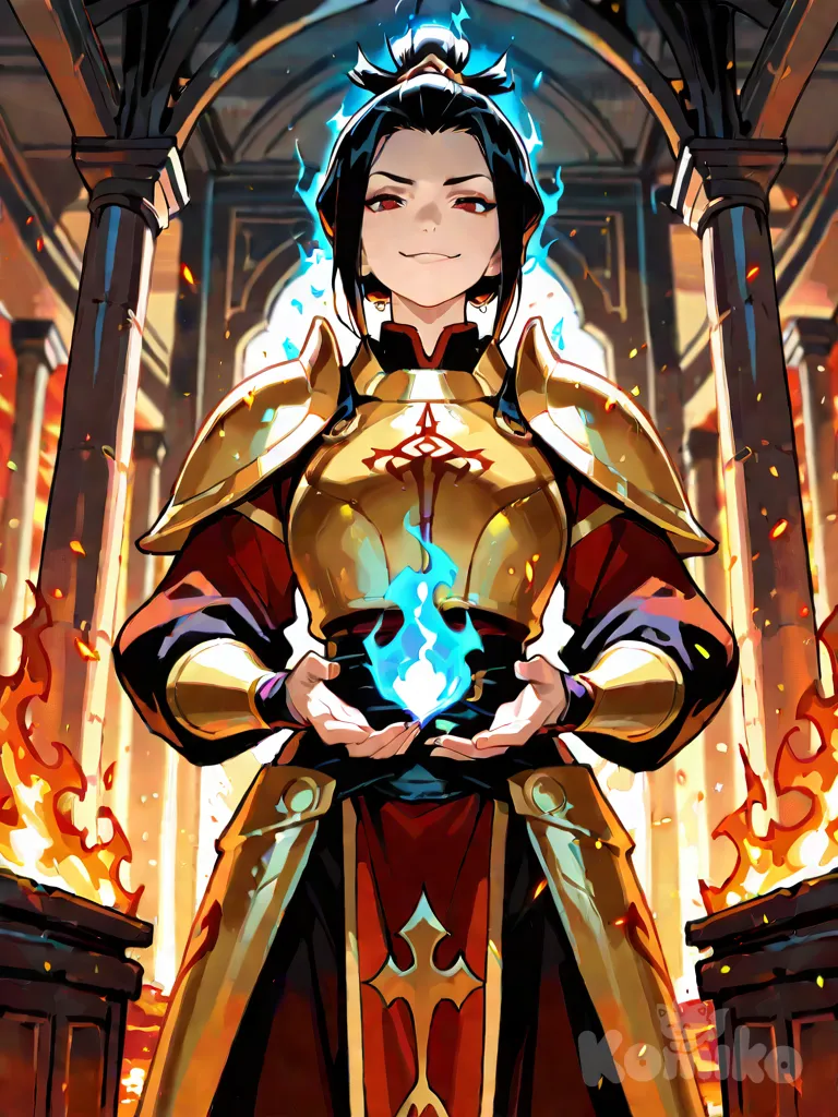 Azula princesa de las llamas azules