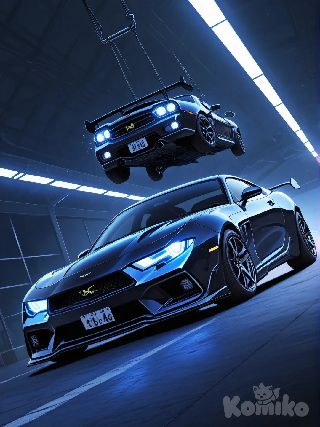 camaro preto rebaixado com led e cano esportivo