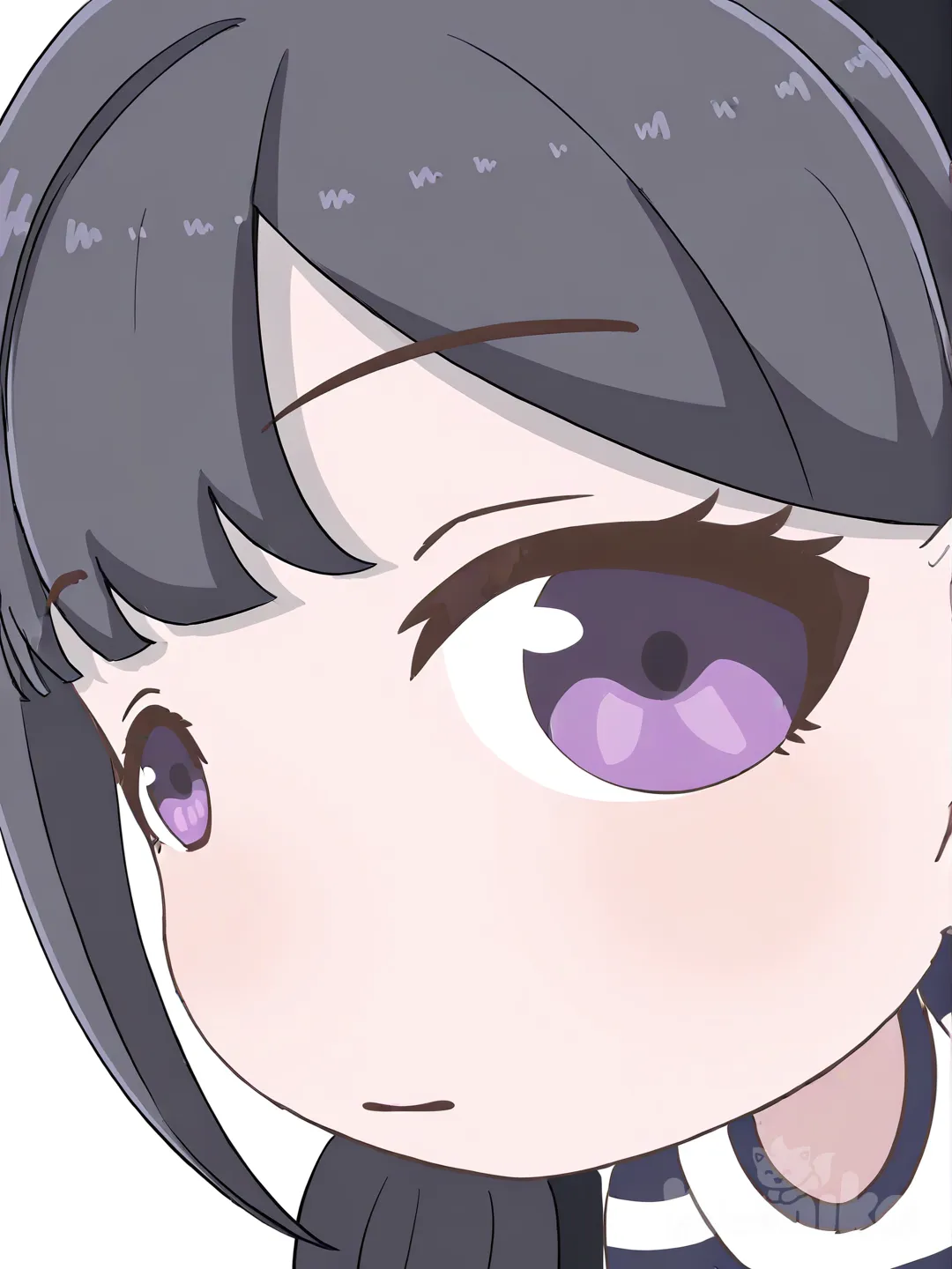 1boy, [close-look-style], striped shirt cabello de color gris ojos negros pelo todo desordedano