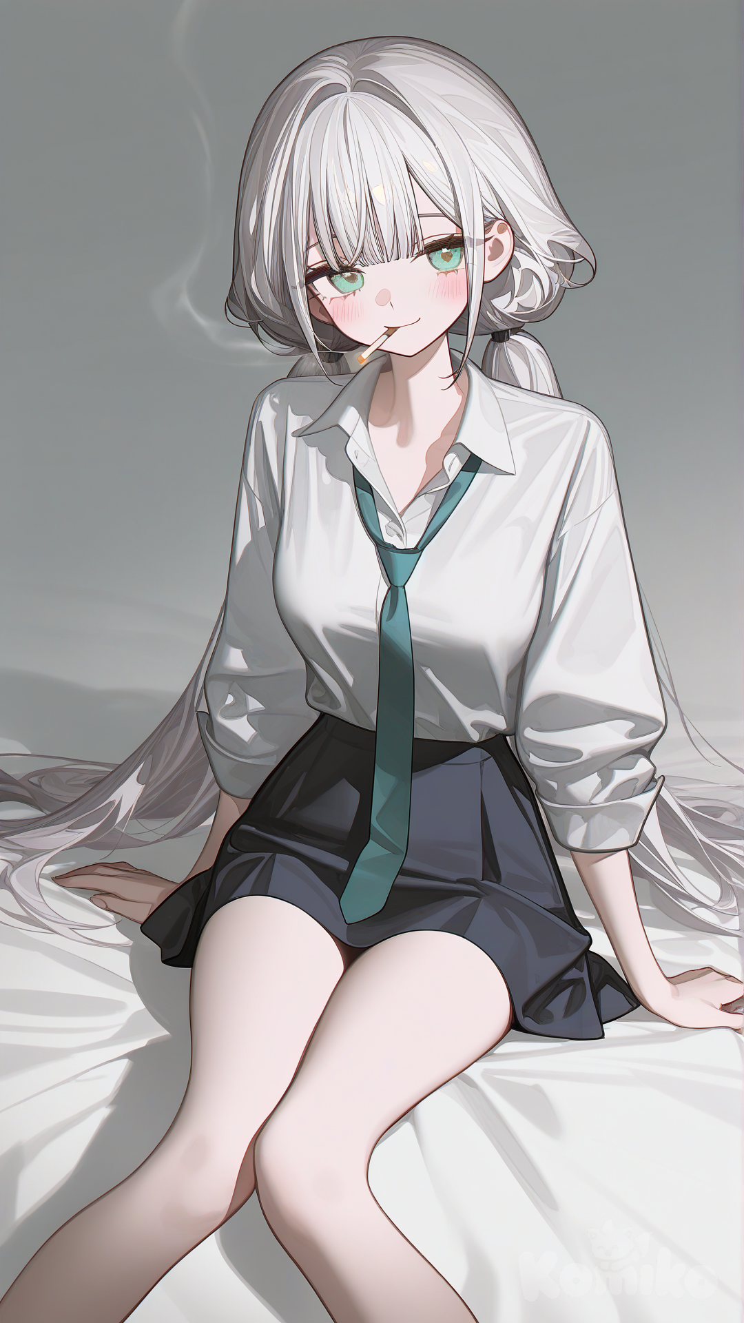 Knees together feet apart