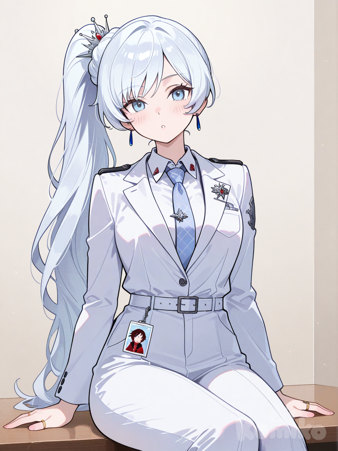 Weiss at work but remebering her wife Ruby no mater what