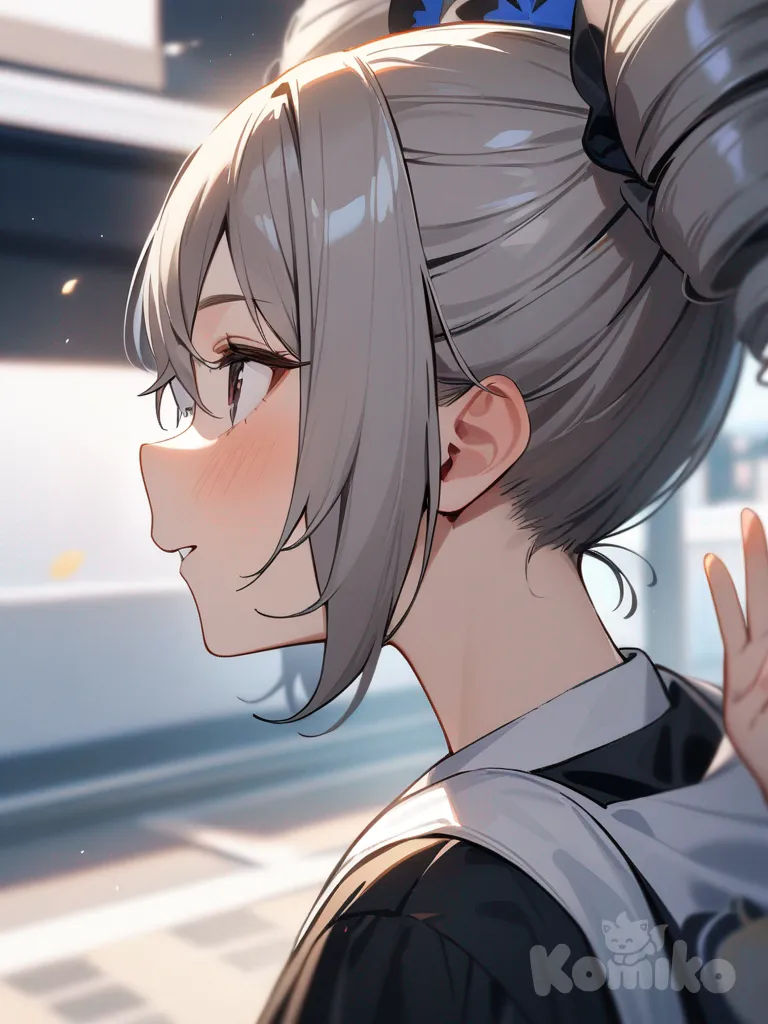 Bronya Zaychik, waving, closeup