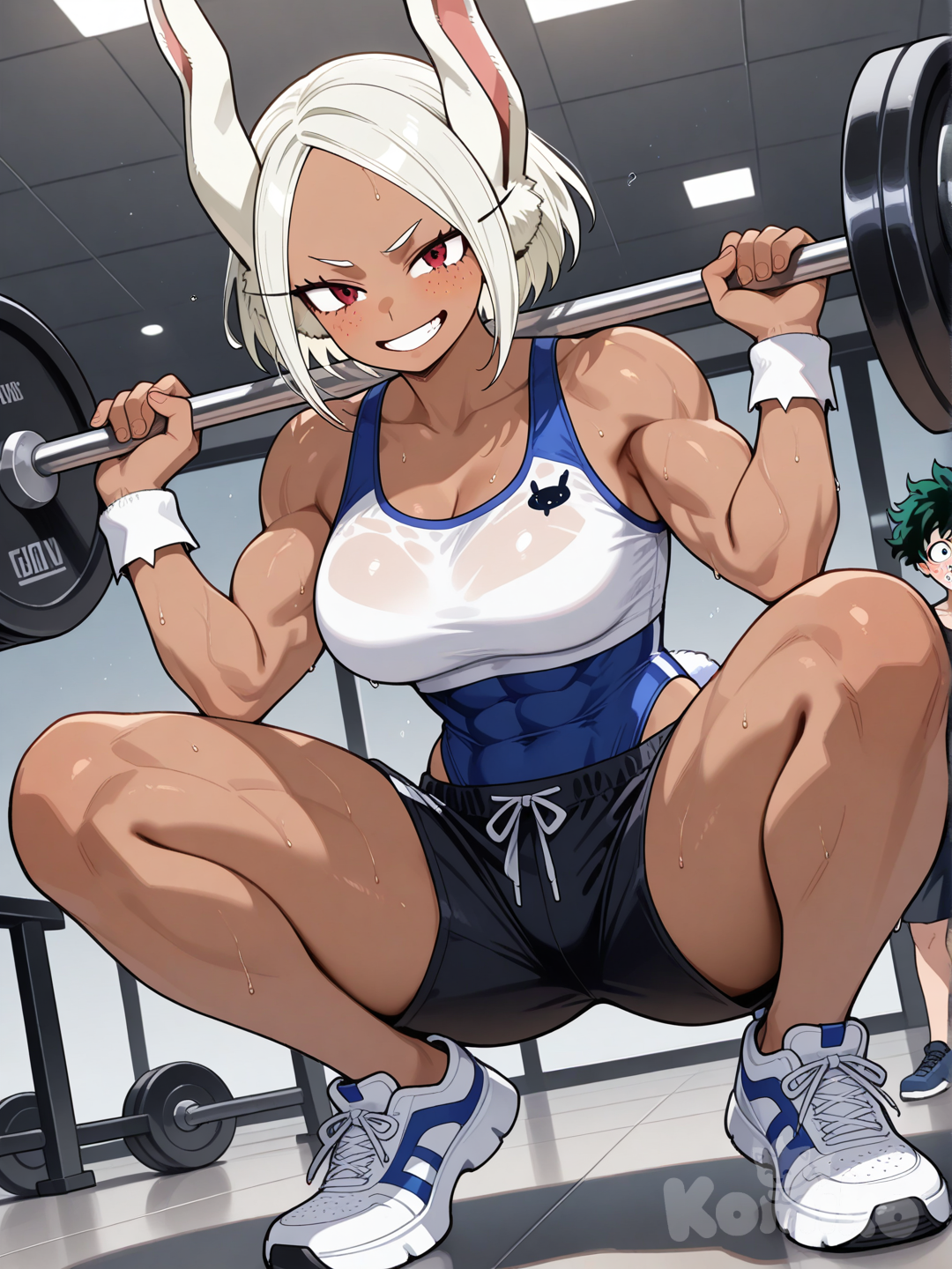 The bunny and the cinnamon roll