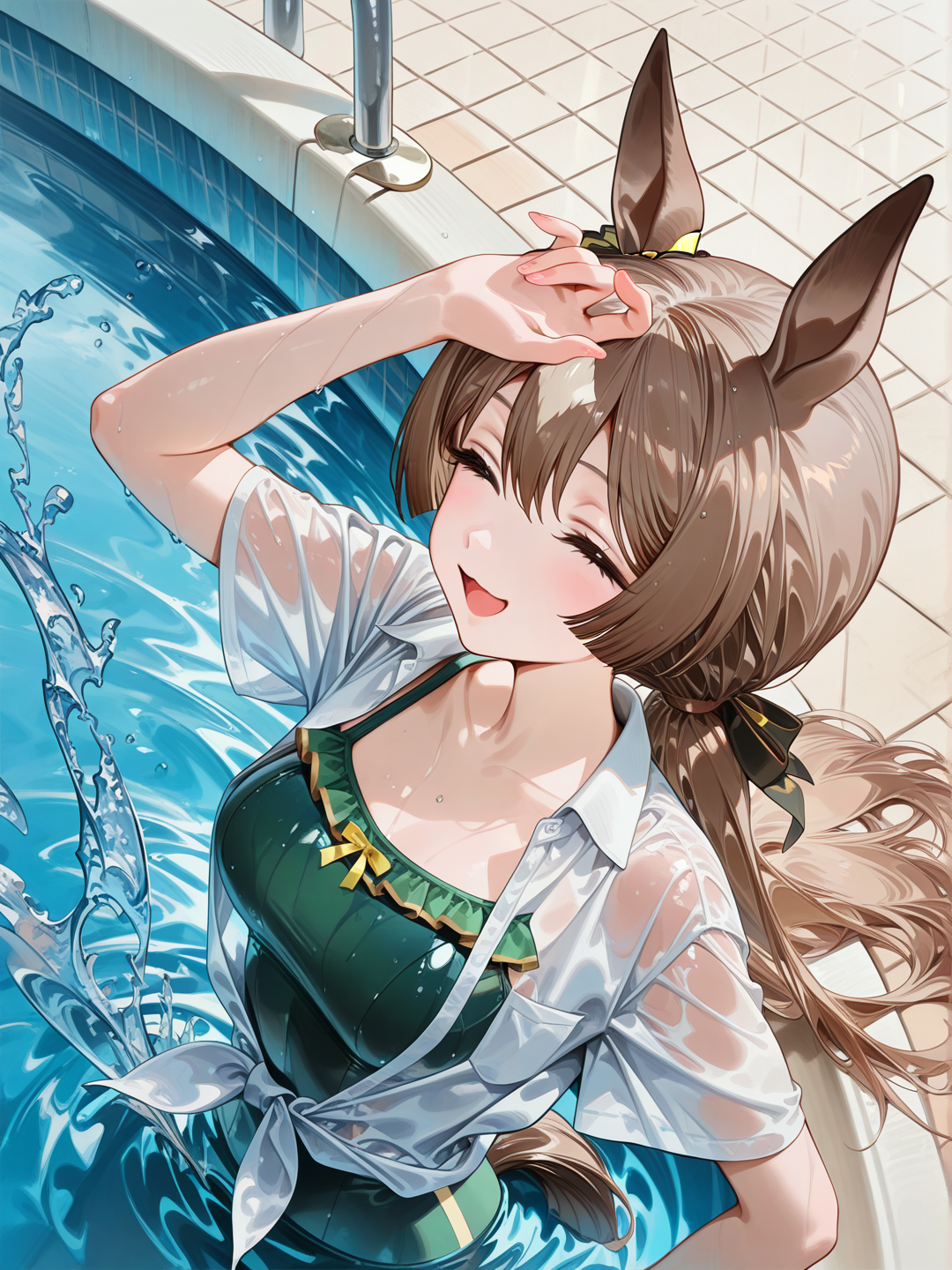 Satono Diamond at the pool