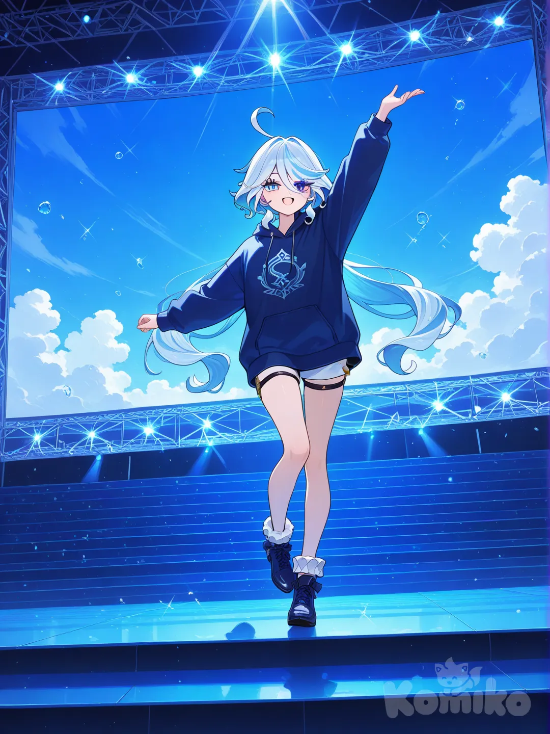 pretty girl on stage