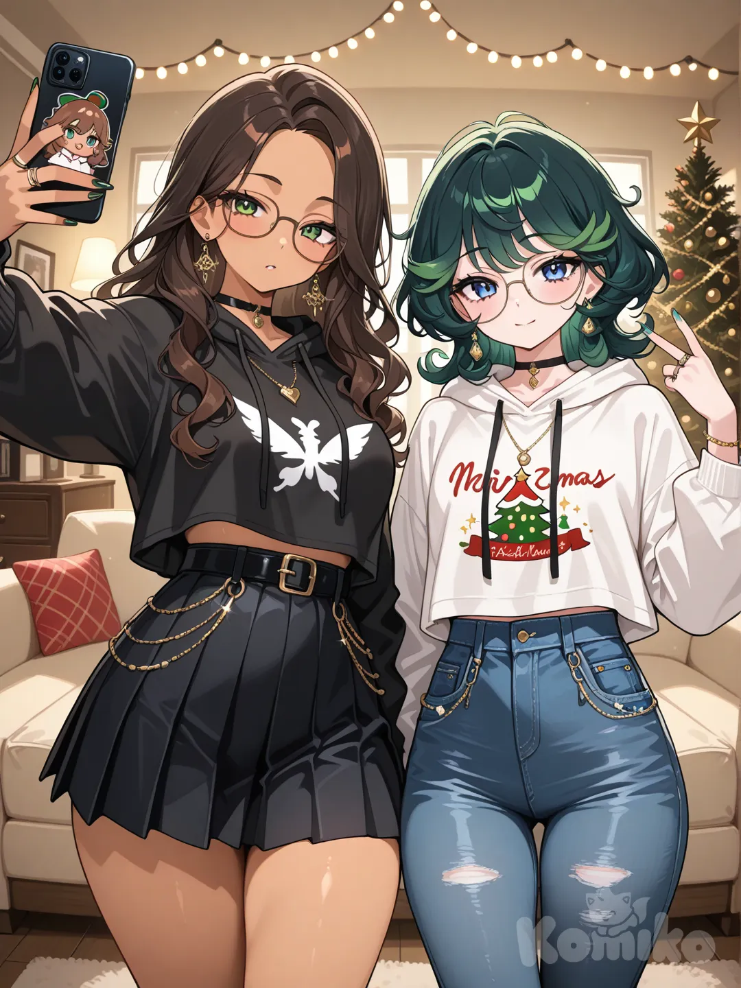 Me and my older Sister during Christmas