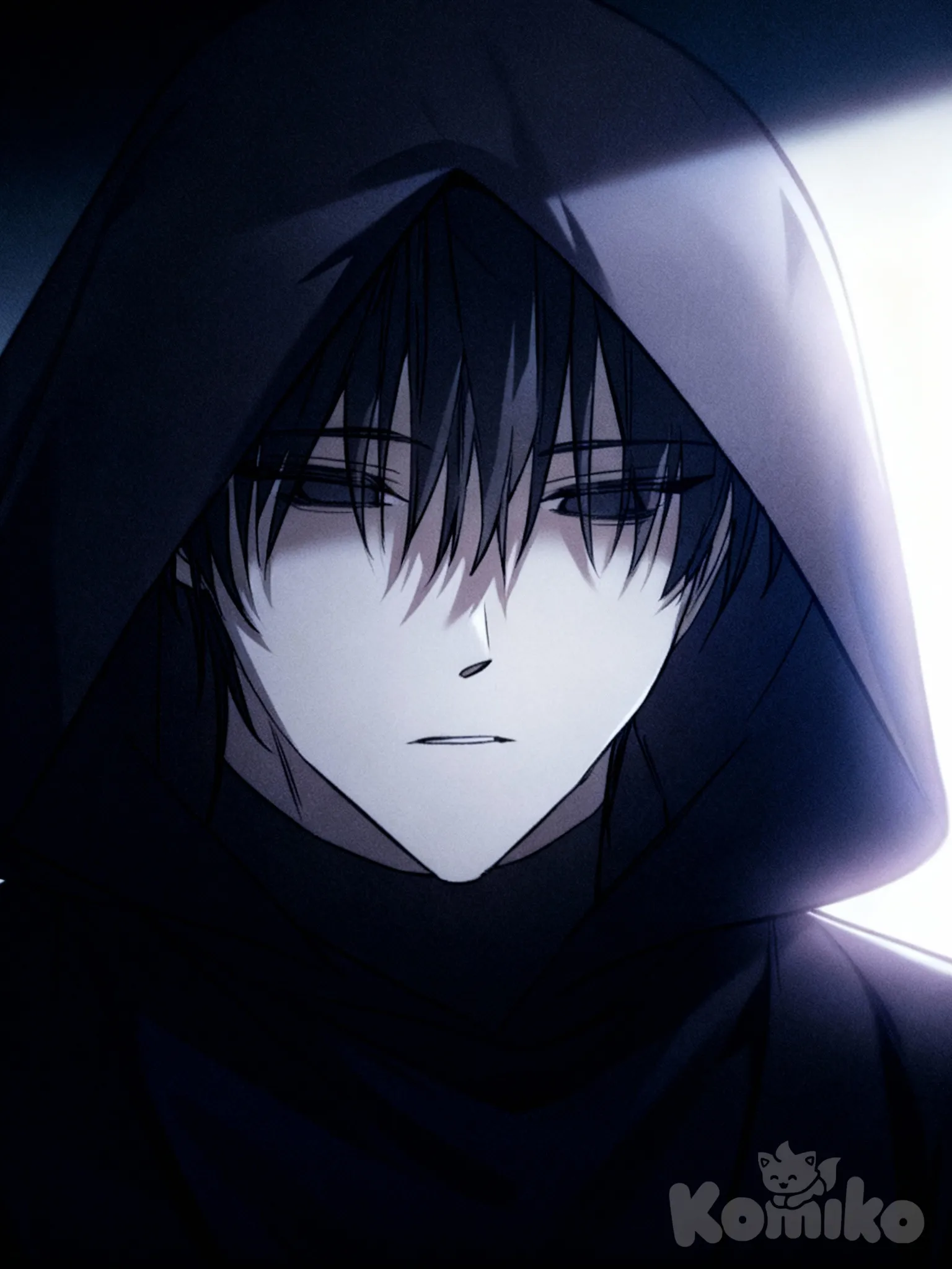 distant gaze, empty eyes,
emotional numbness, silent despair,
cold lighting, subtle shadows