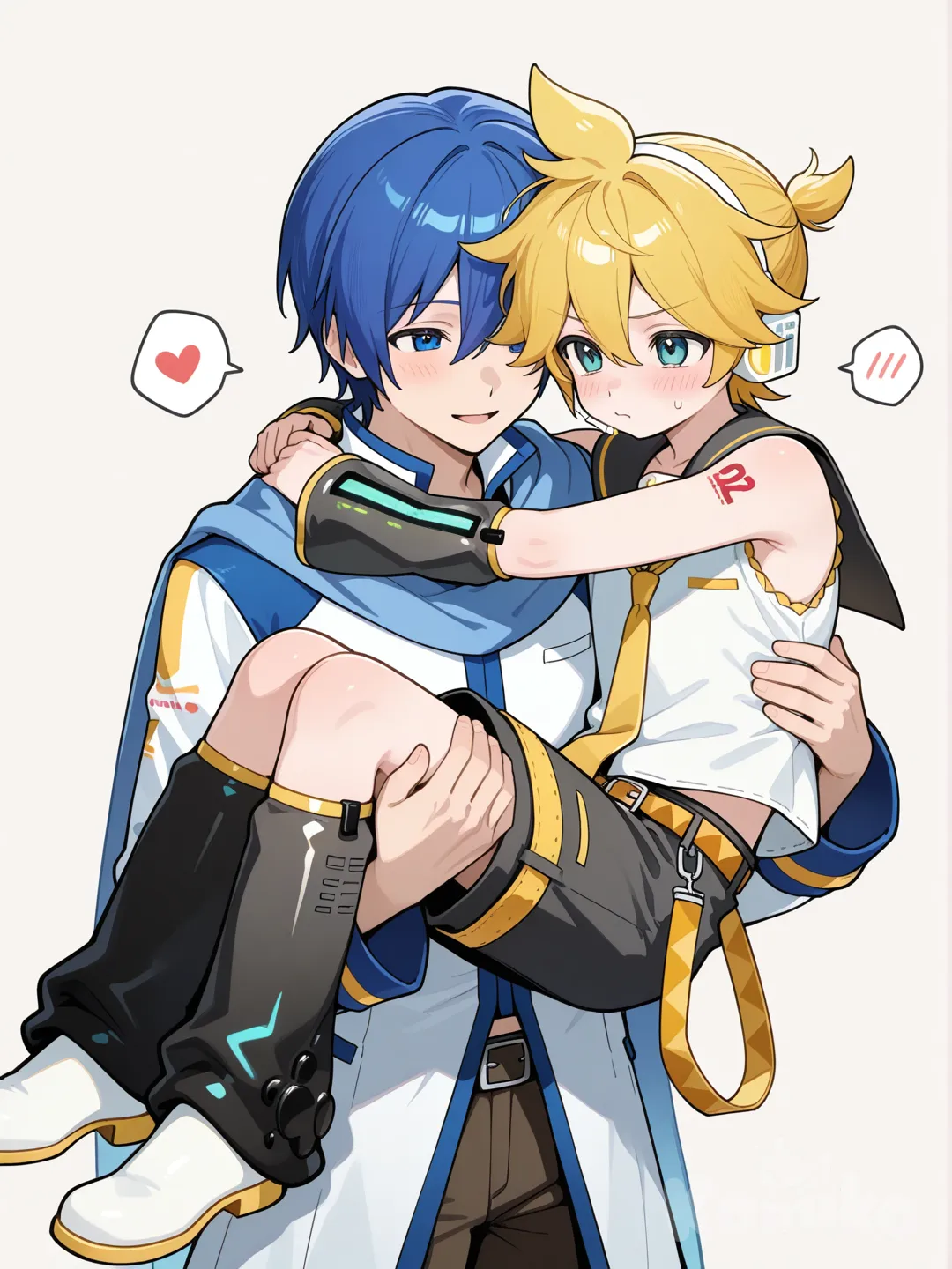 @Kaito_(Vocaloid)把@Kagamine_Len公主抱