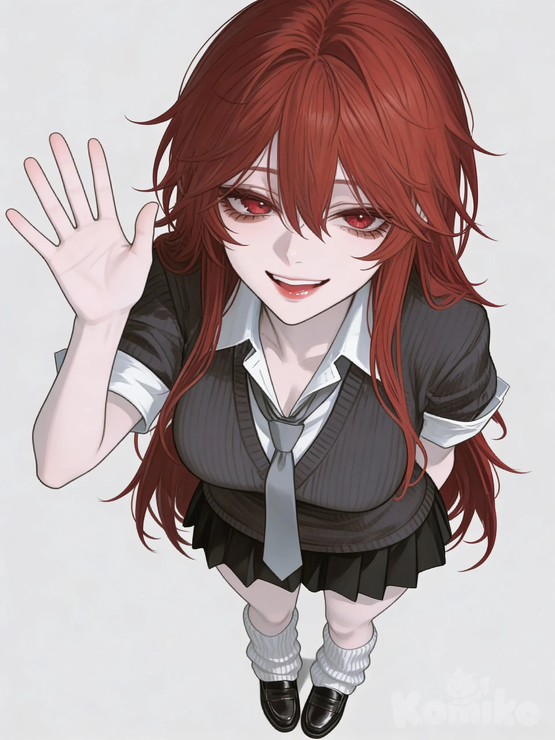 @akanefujimoto-5TBE, [semi-realistic-portrait-style] saludando