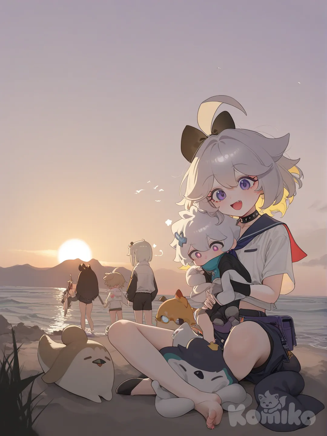 Beach episode ⛱️[anime- screenshot-style]